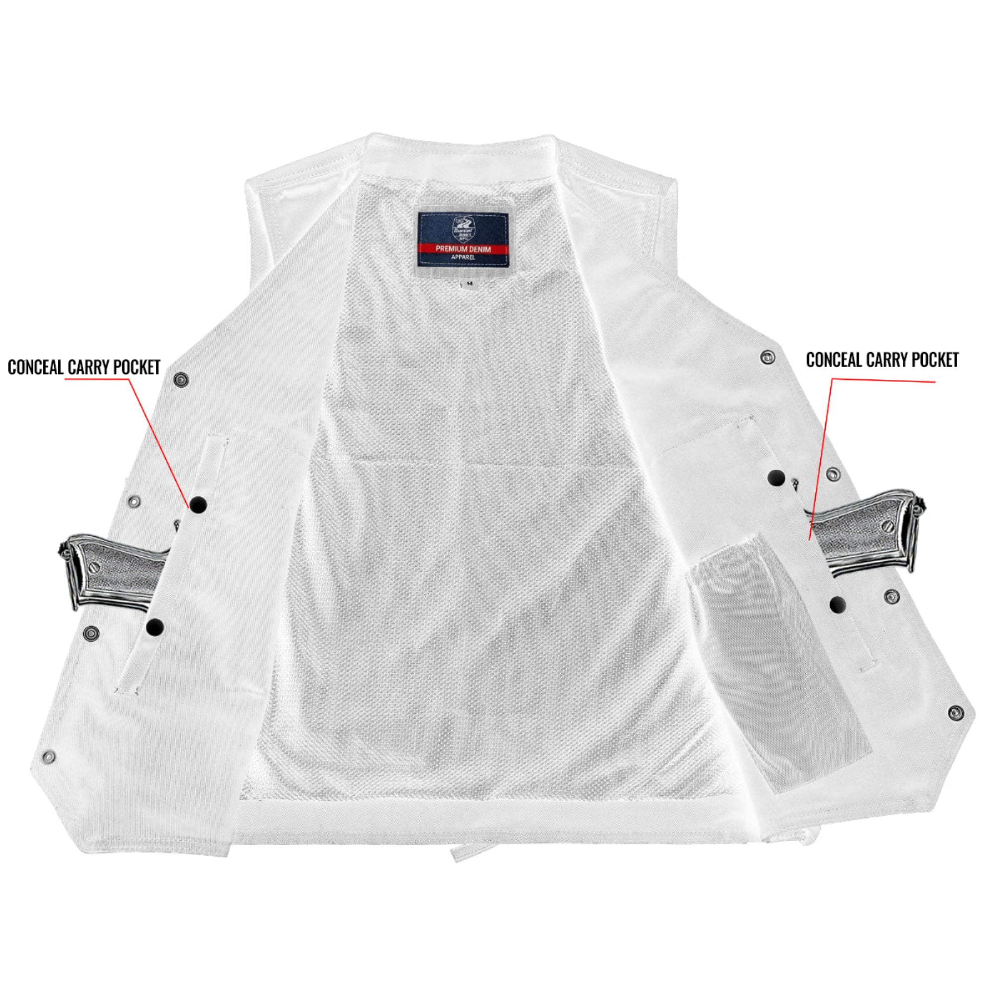 Frenzy Men's Denim Motorcycle Vest