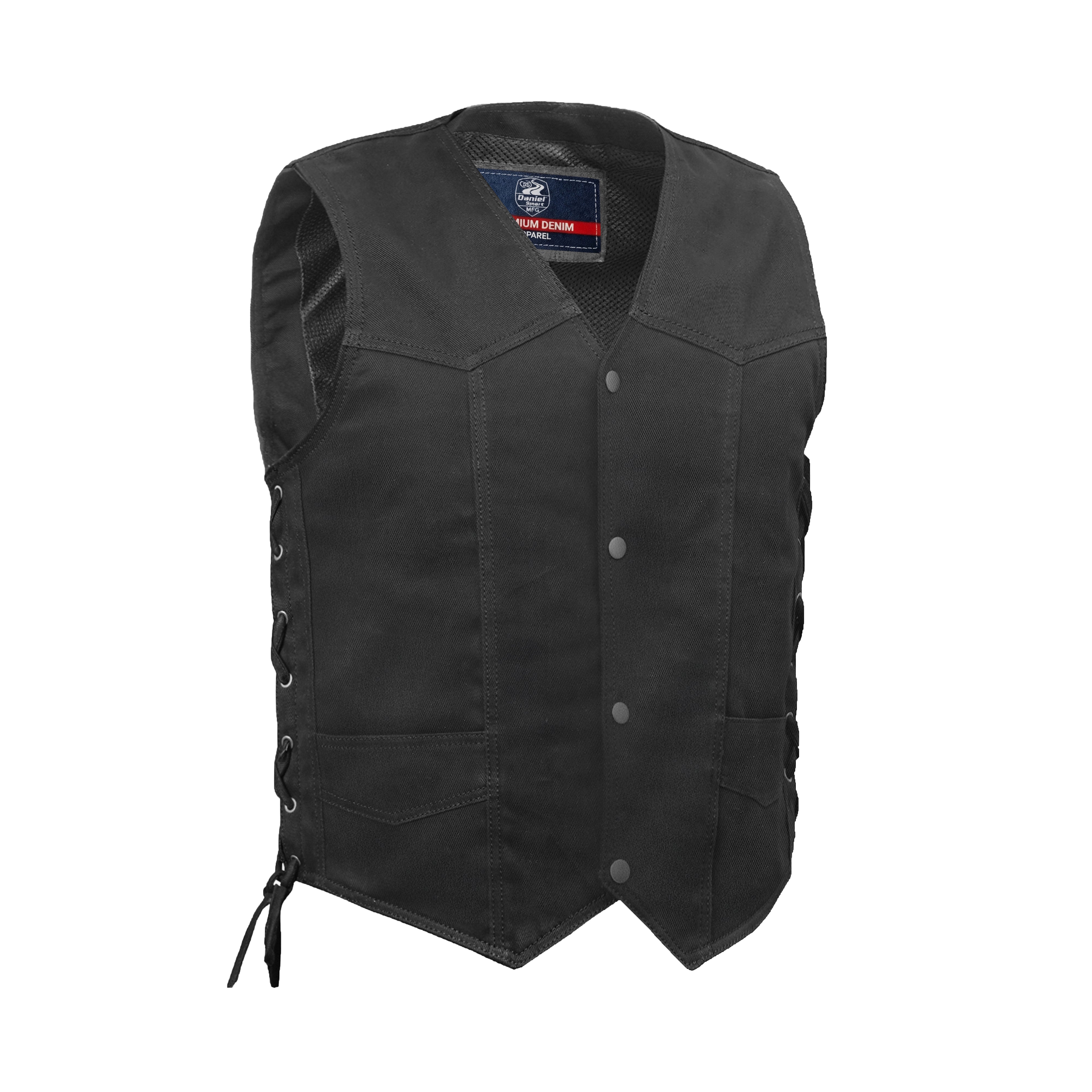 Frenzy Men's Denim Motorcycle Vest