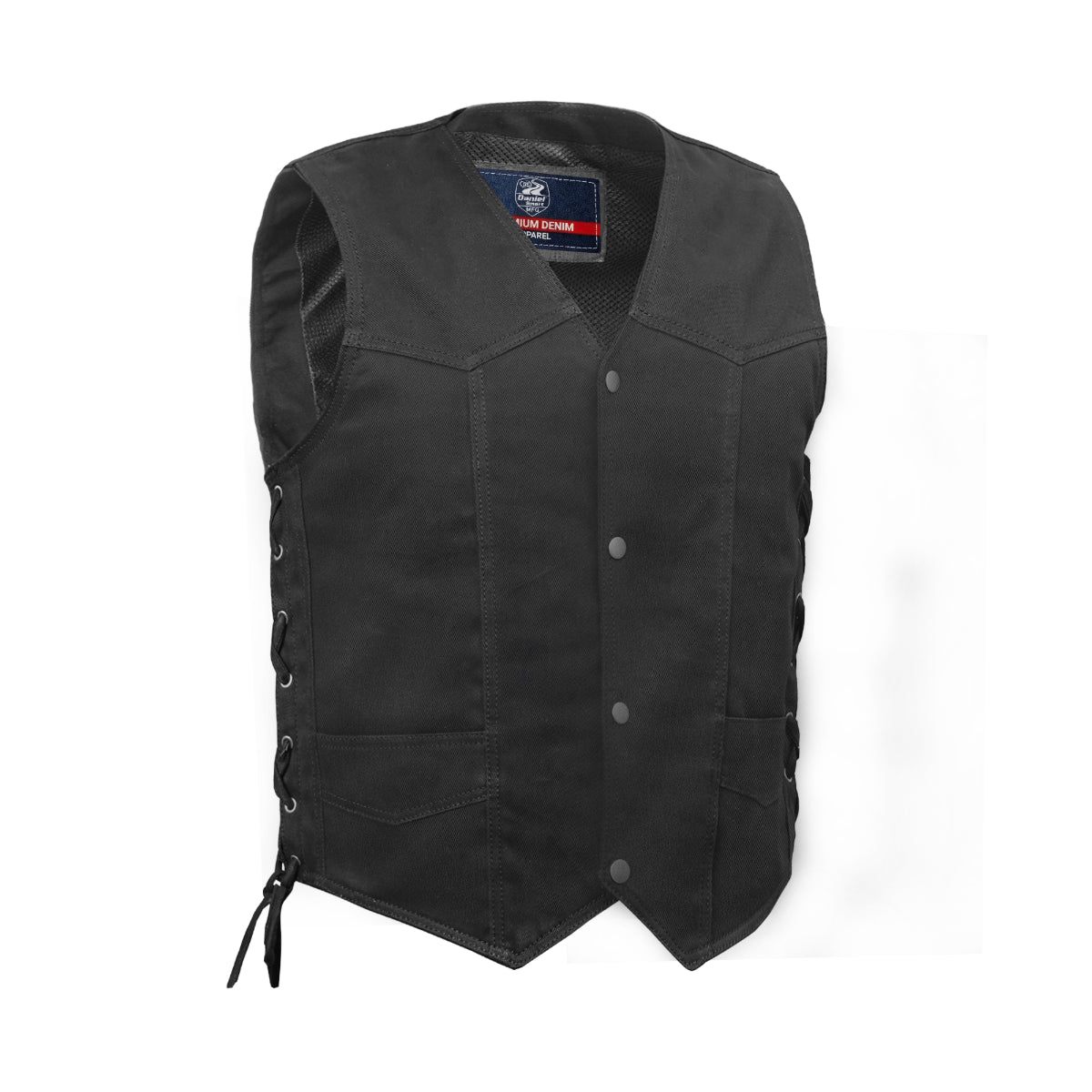 Frenzy Men's Denim Motorcycle Vest