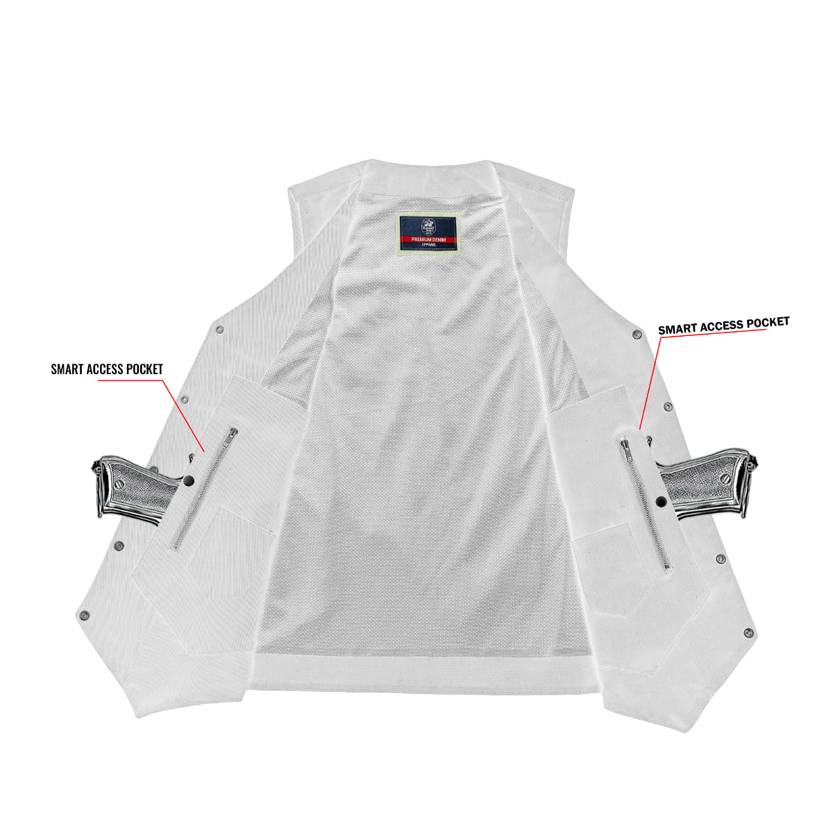 Vandal Men's Denim Motorcycle Vest