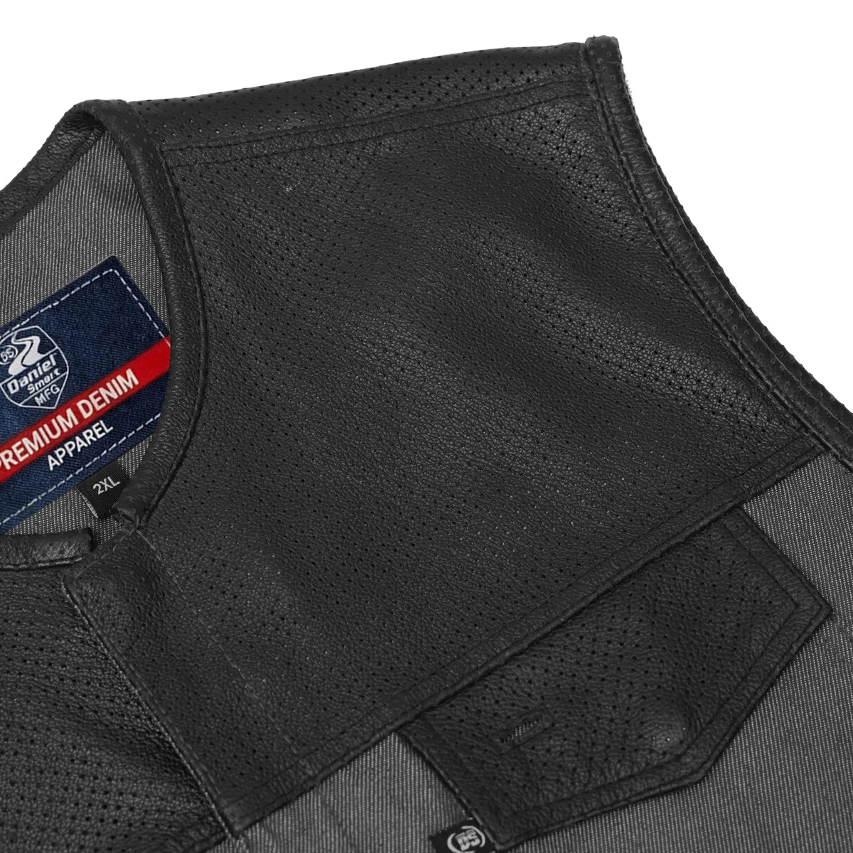 Maco Men's Denim Motorcycle Vest
