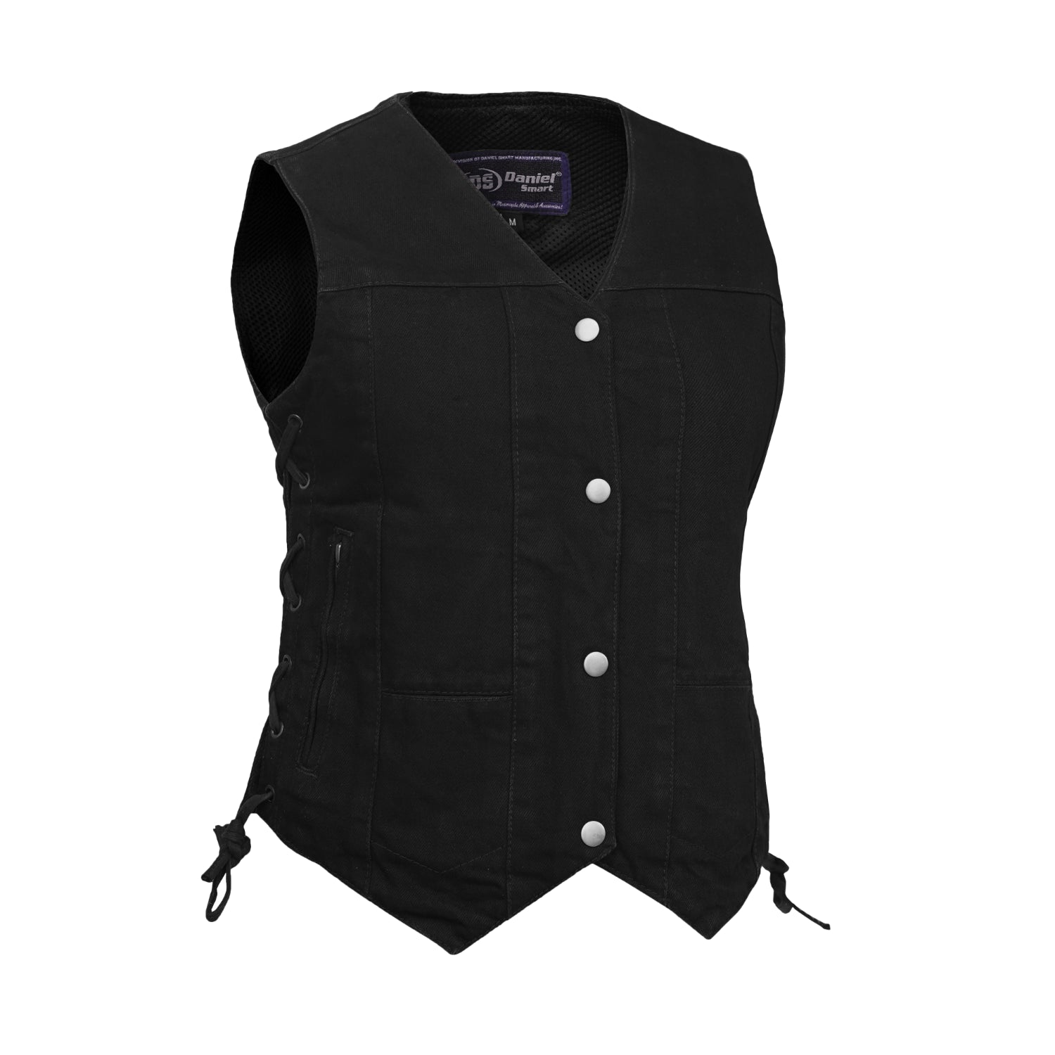 Women's 6 Pocket Denim Utility Vest - Black Women's 6 Pocket Denim Utility Vest - Black