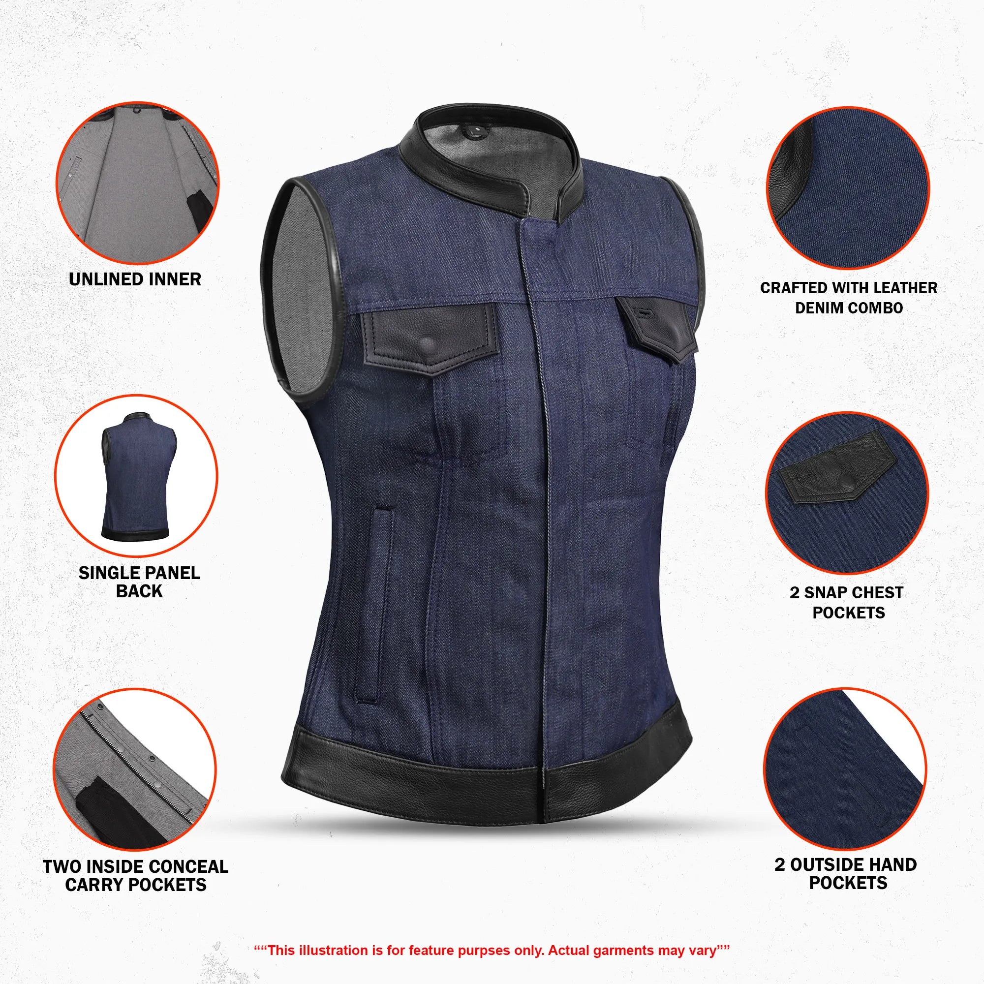 Connor Women's Denim Vest
