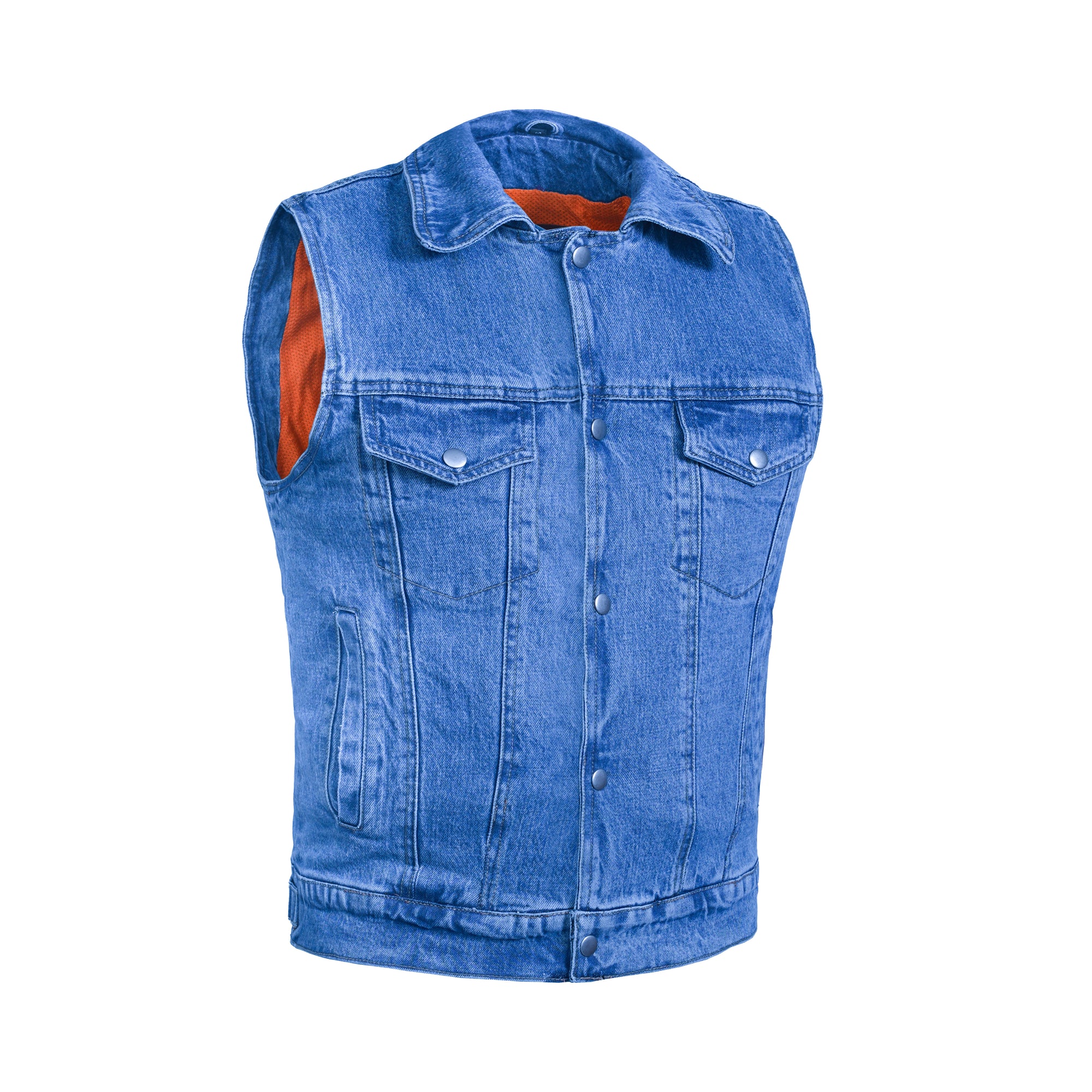 Shocker Men's Denim Motorcycle Vest