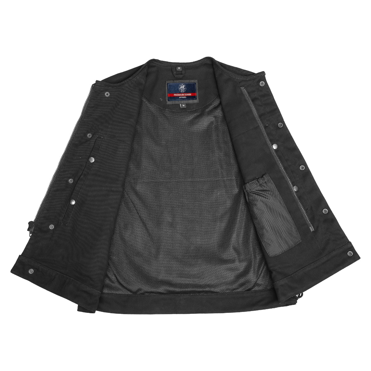 Tork Men's Denim Motorcycle Vest