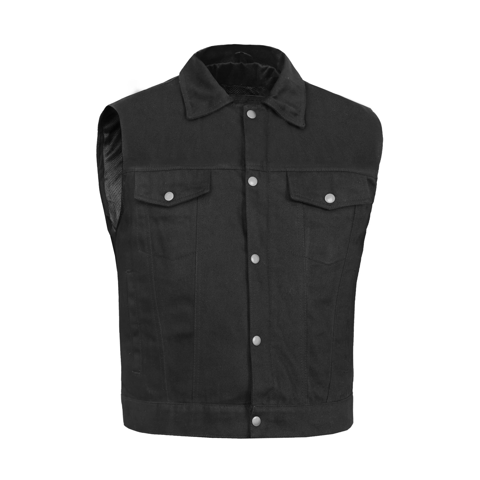 Pulse Men's Denim Motorcycle Vest