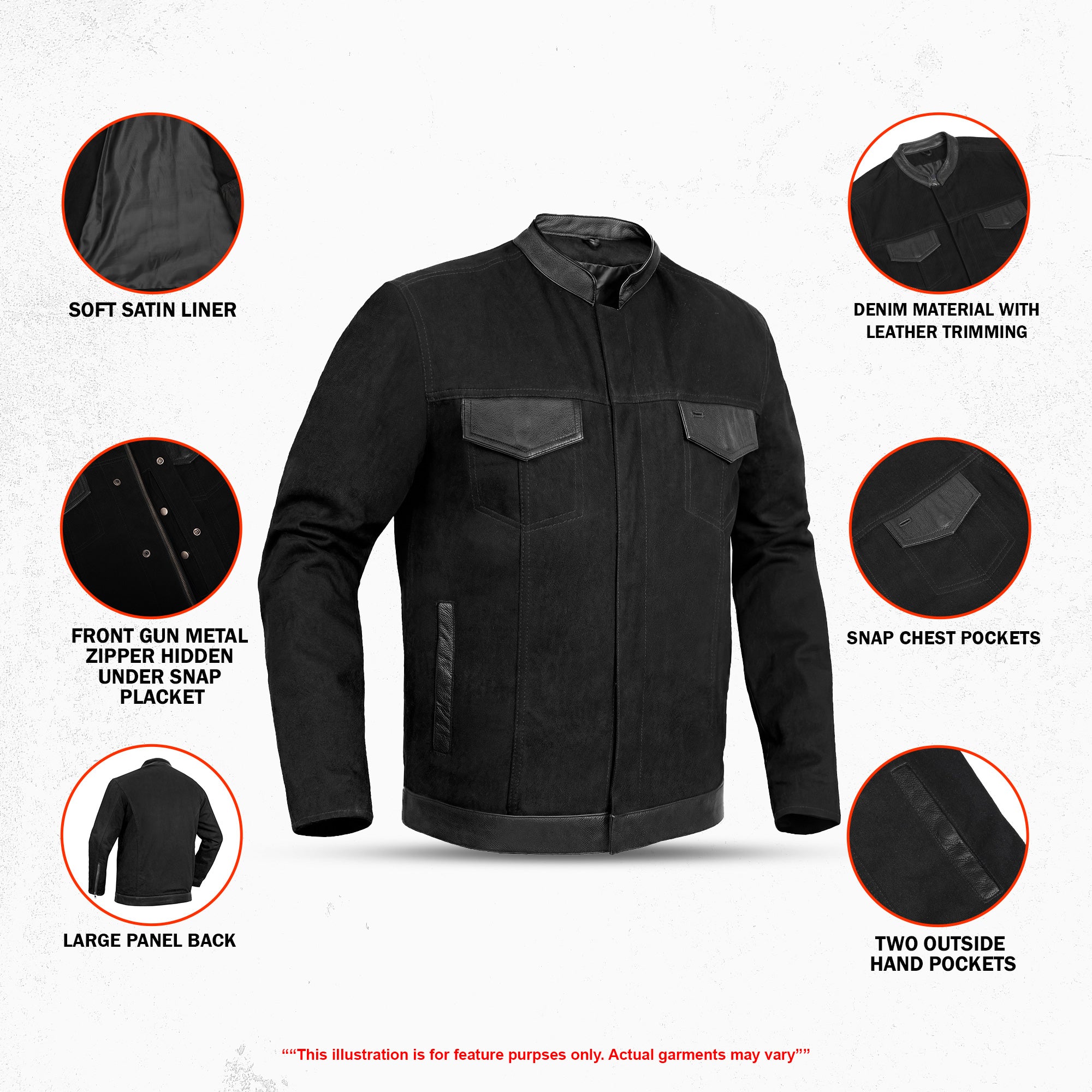 StreetRogue Men's Denim Motorcycle Jacket