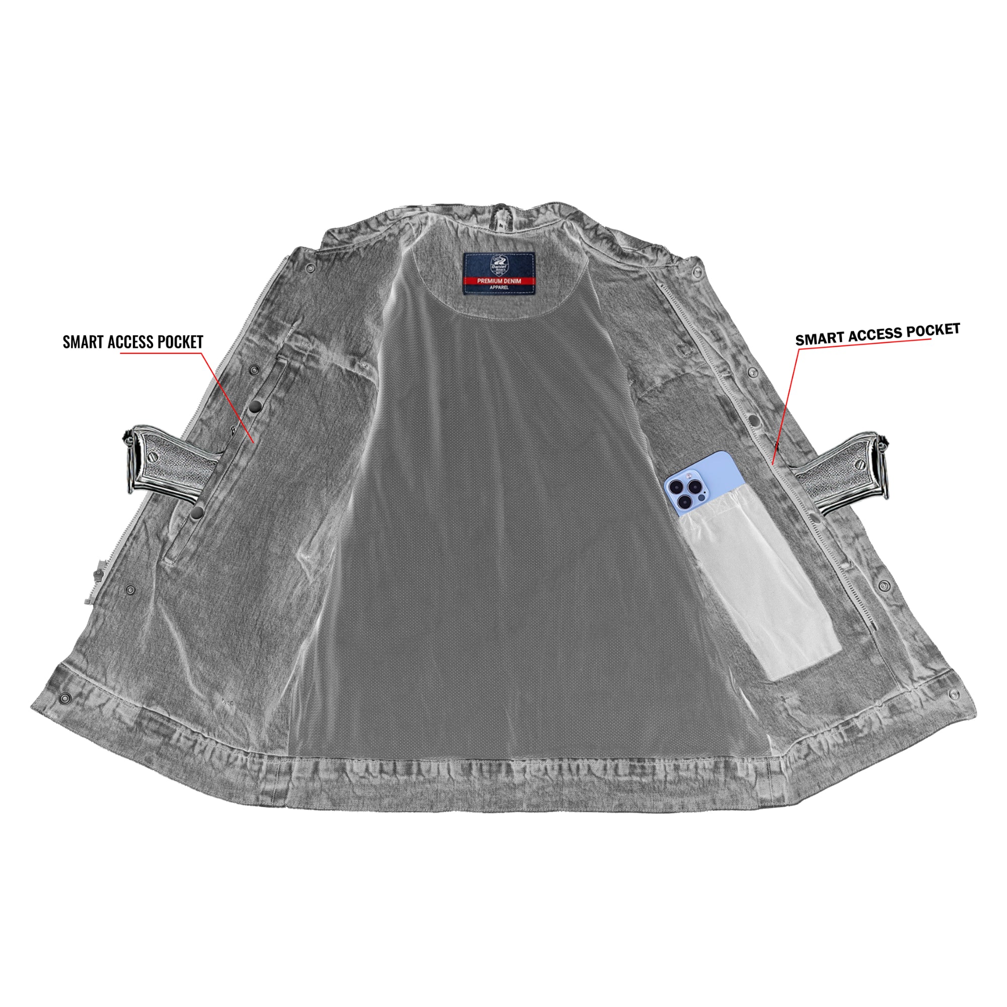 Axel Men's Denim Motorcycle Vest