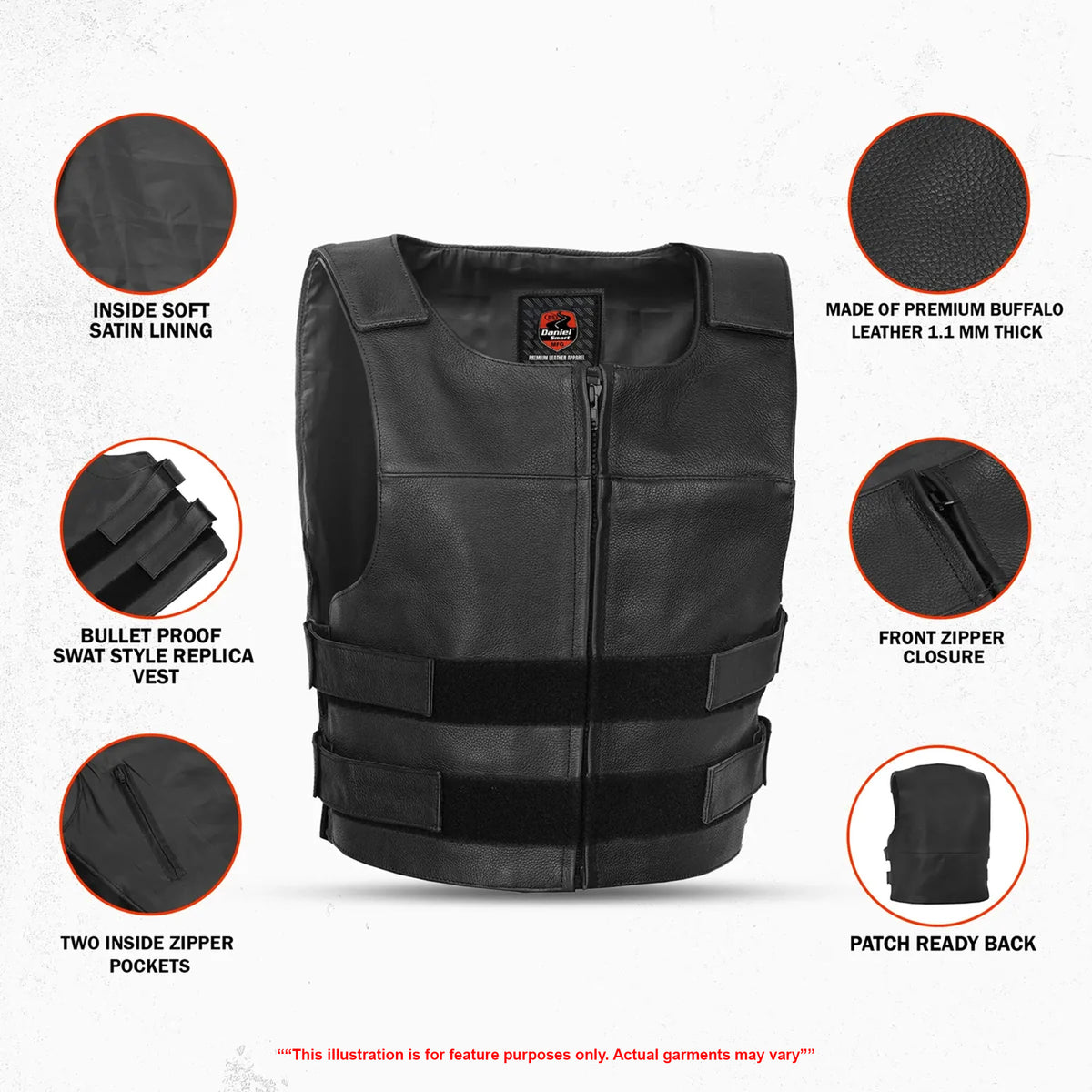 Axion - Men’s Leather Motorcycle Vest