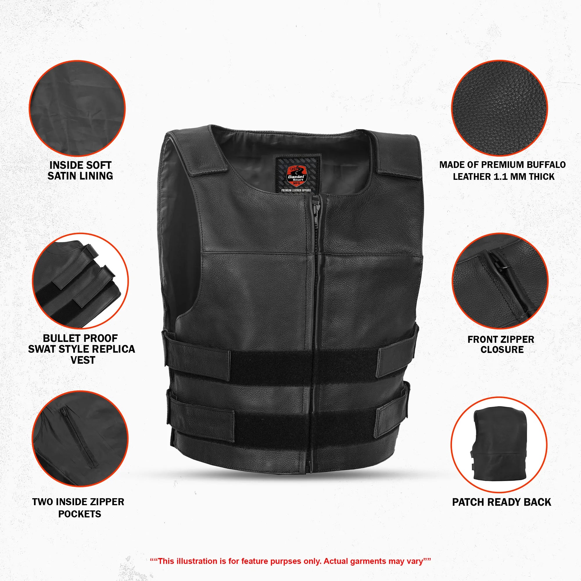 Axion - Men’s Leather Motorcycle Vest
