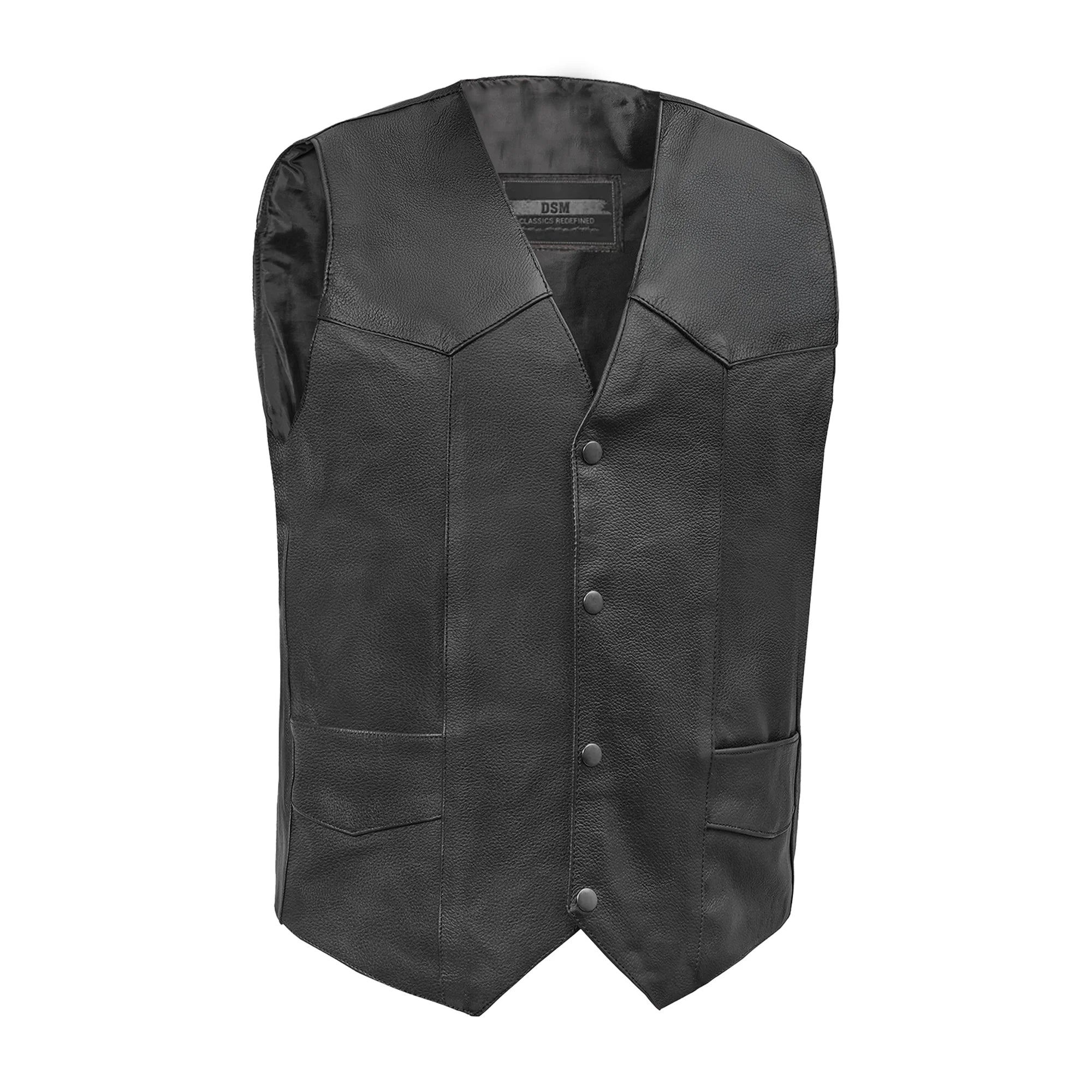 Billie - Men's Leather Motorcycle Vest