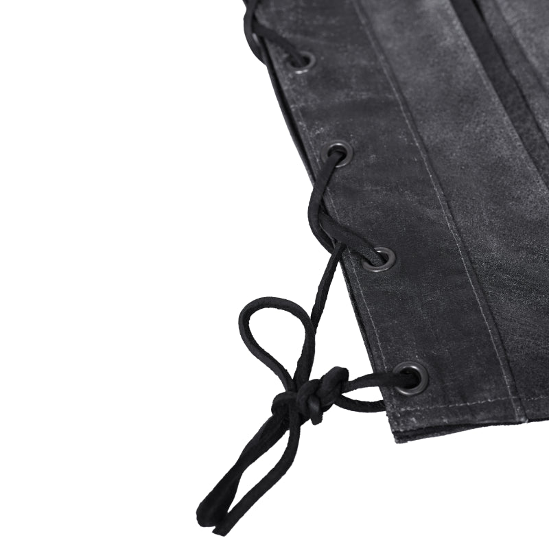 Ashra Men's Motorcycle Leather Vest