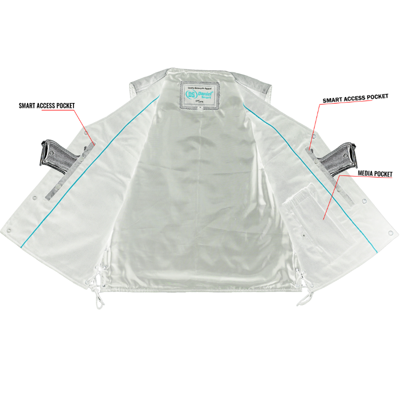 Ashra Men's Motorcycle Leather Vest