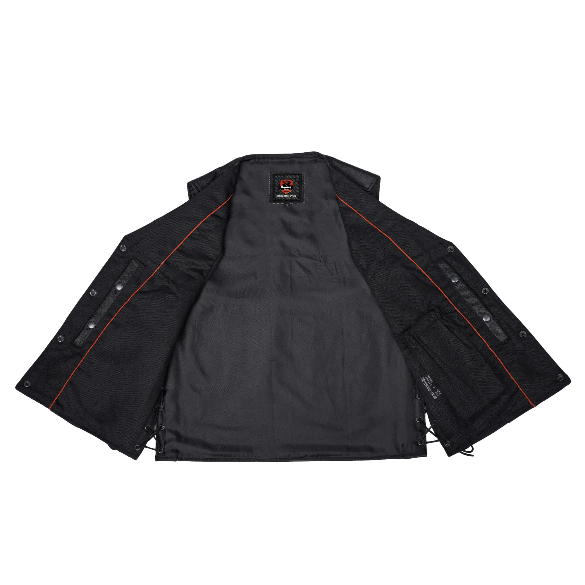 Trailox Men's Motorcycle Leather Vest