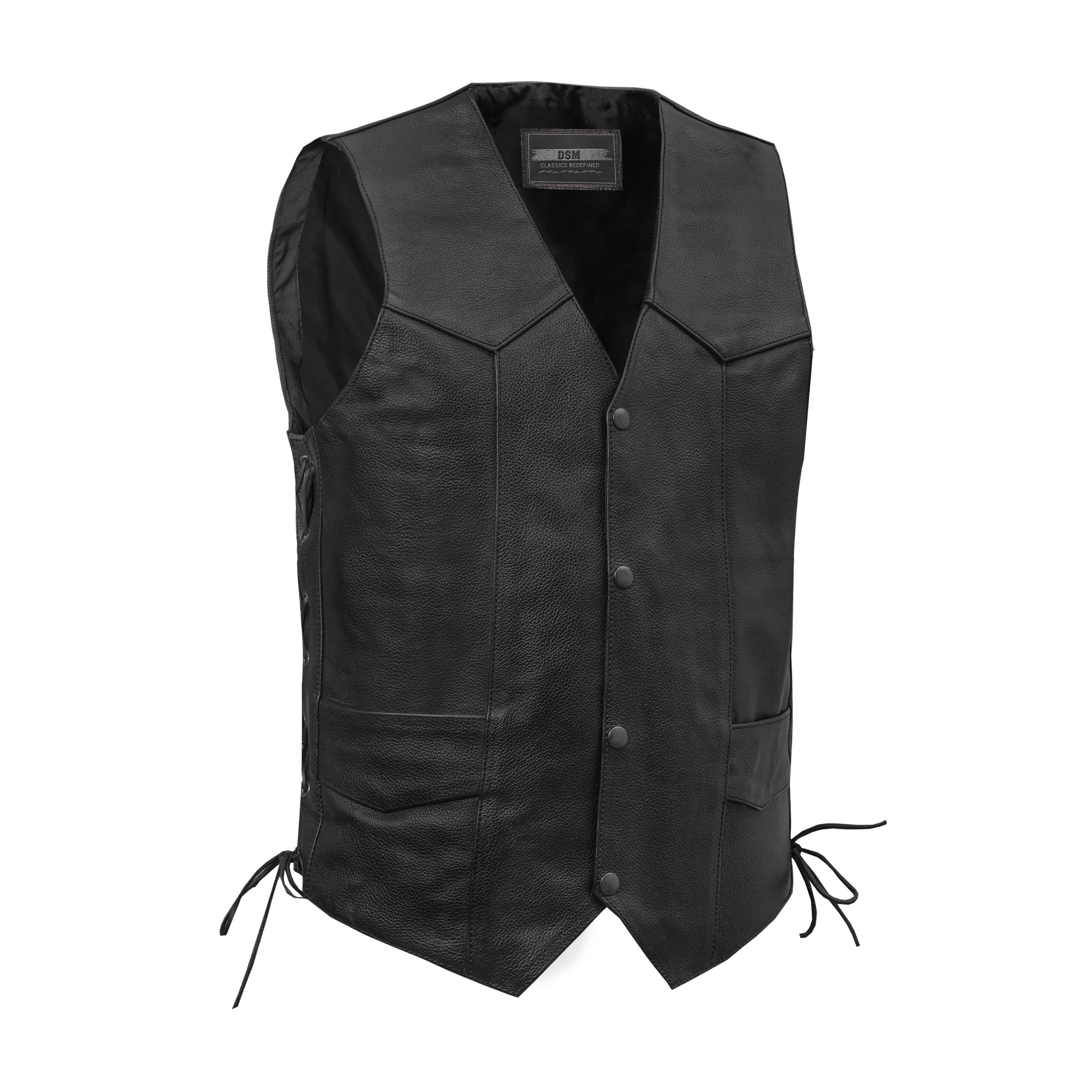 Men's Lace Side Economy Vest - Black - 58 Men's Lace Side Economy Vest - Black - 58