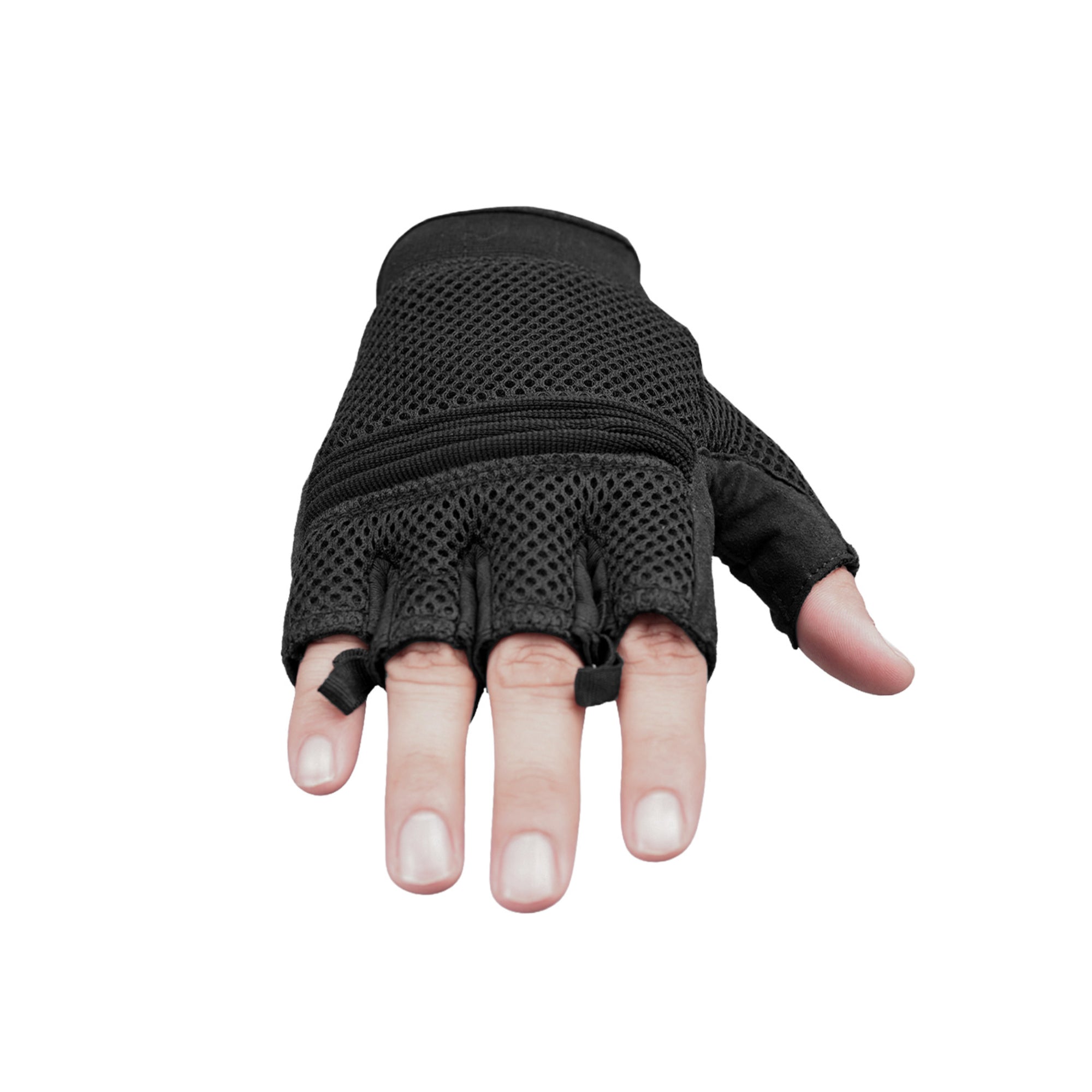Compact Rage - Men's Leather Motorcycle Fingerless Gloves