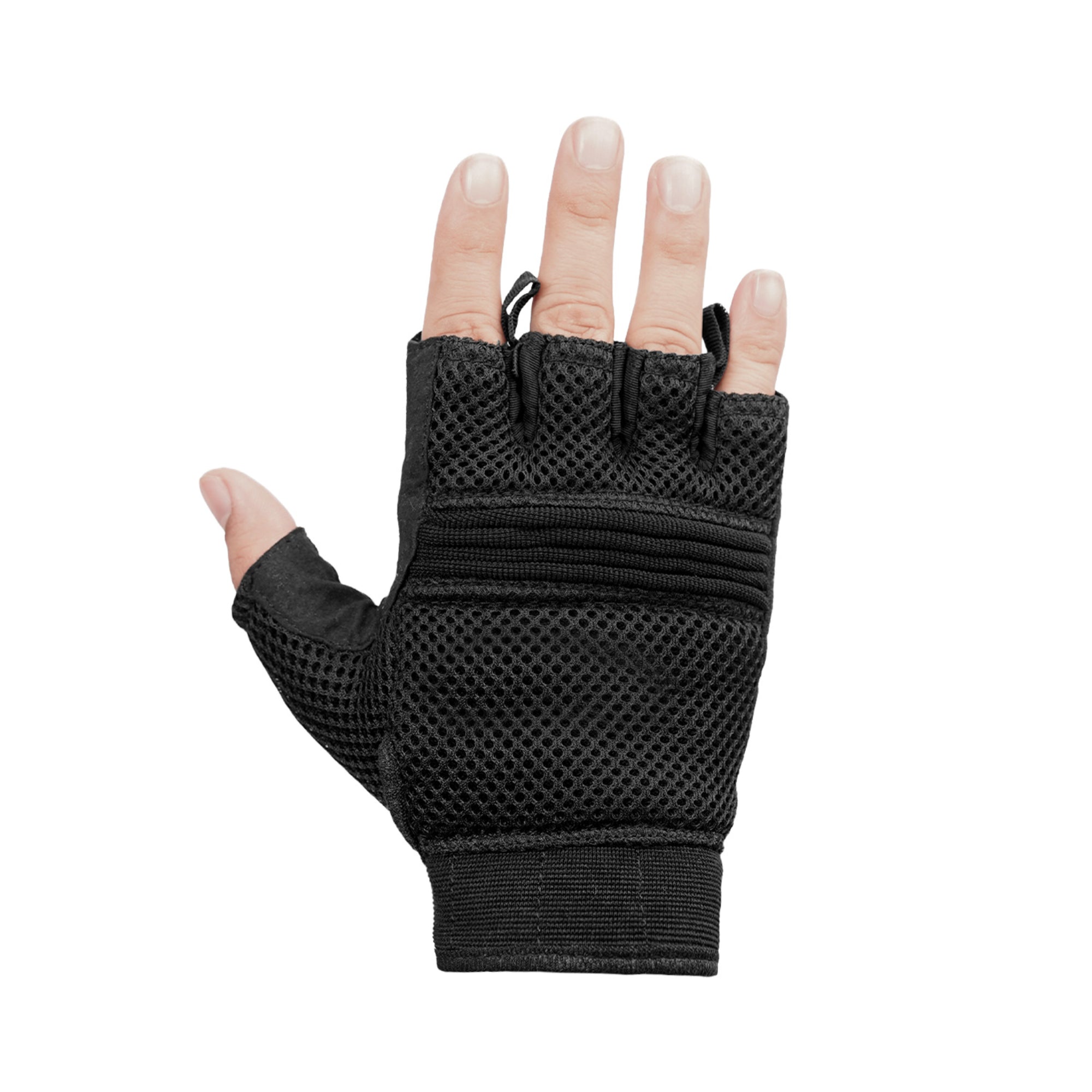 Compact Rage - Men's Leather Motorcycle Fingerless Gloves