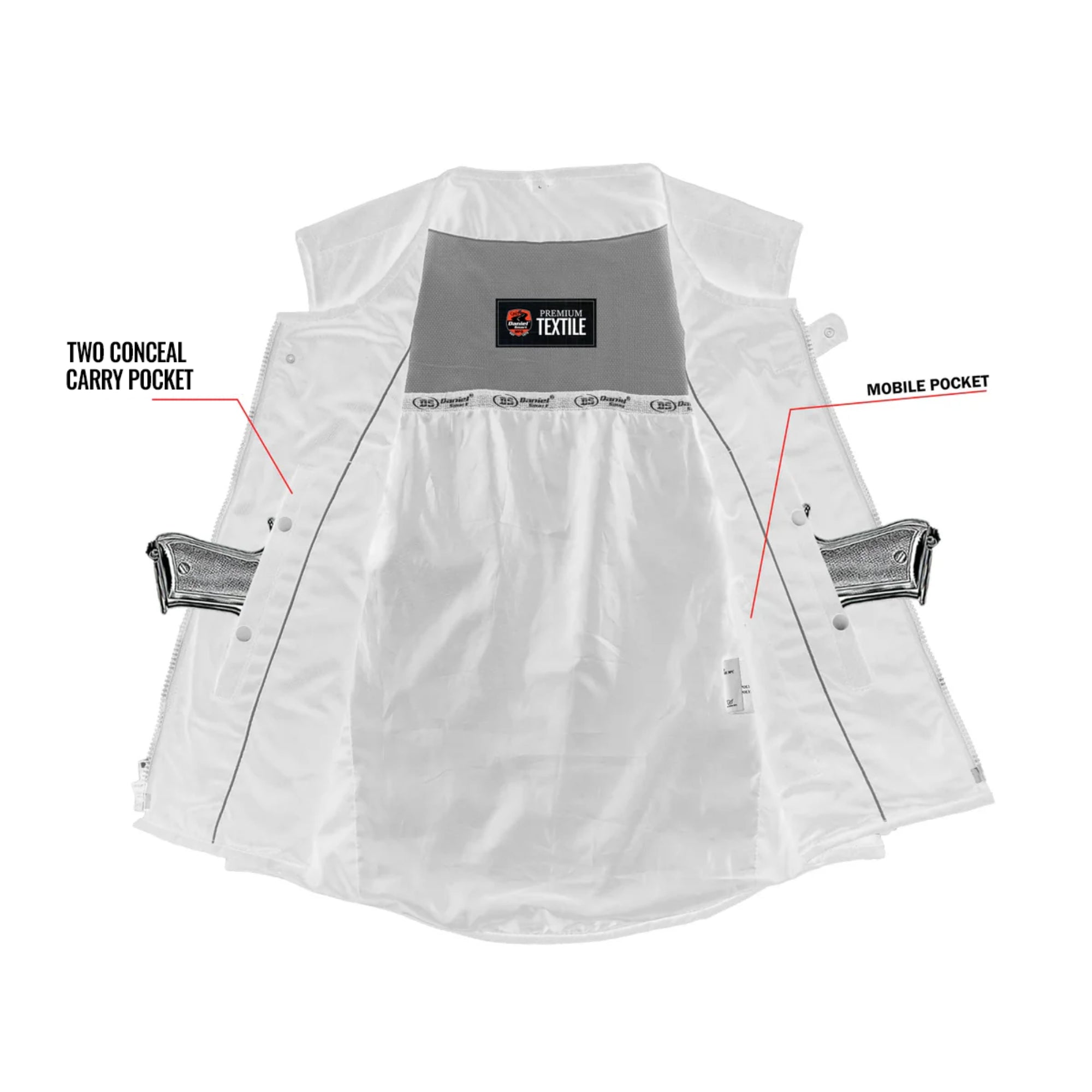 Risker Men's Textile Motorcycle Vest