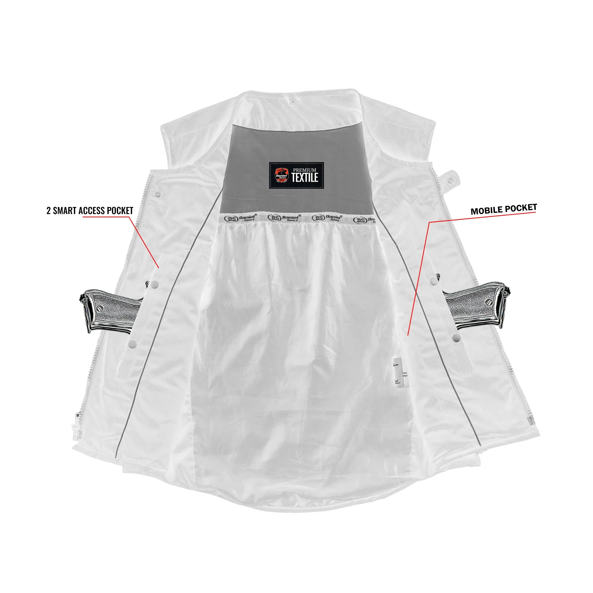 Risker Men's Textile Motorcycle Vest