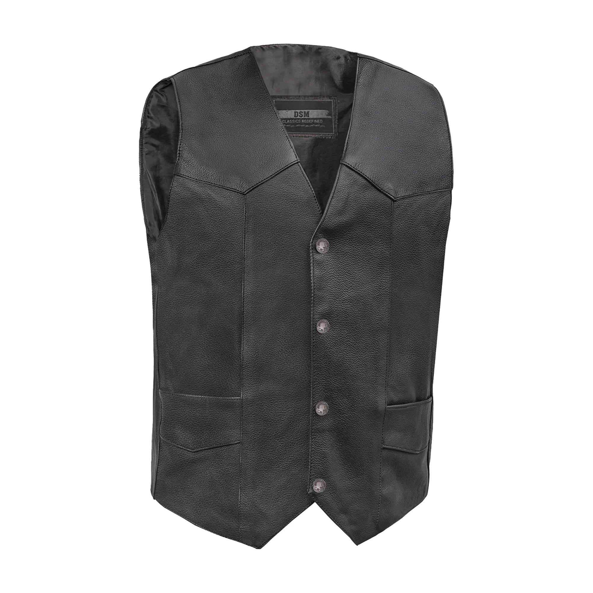 Shadow Men's Motorcycle Leather Vest