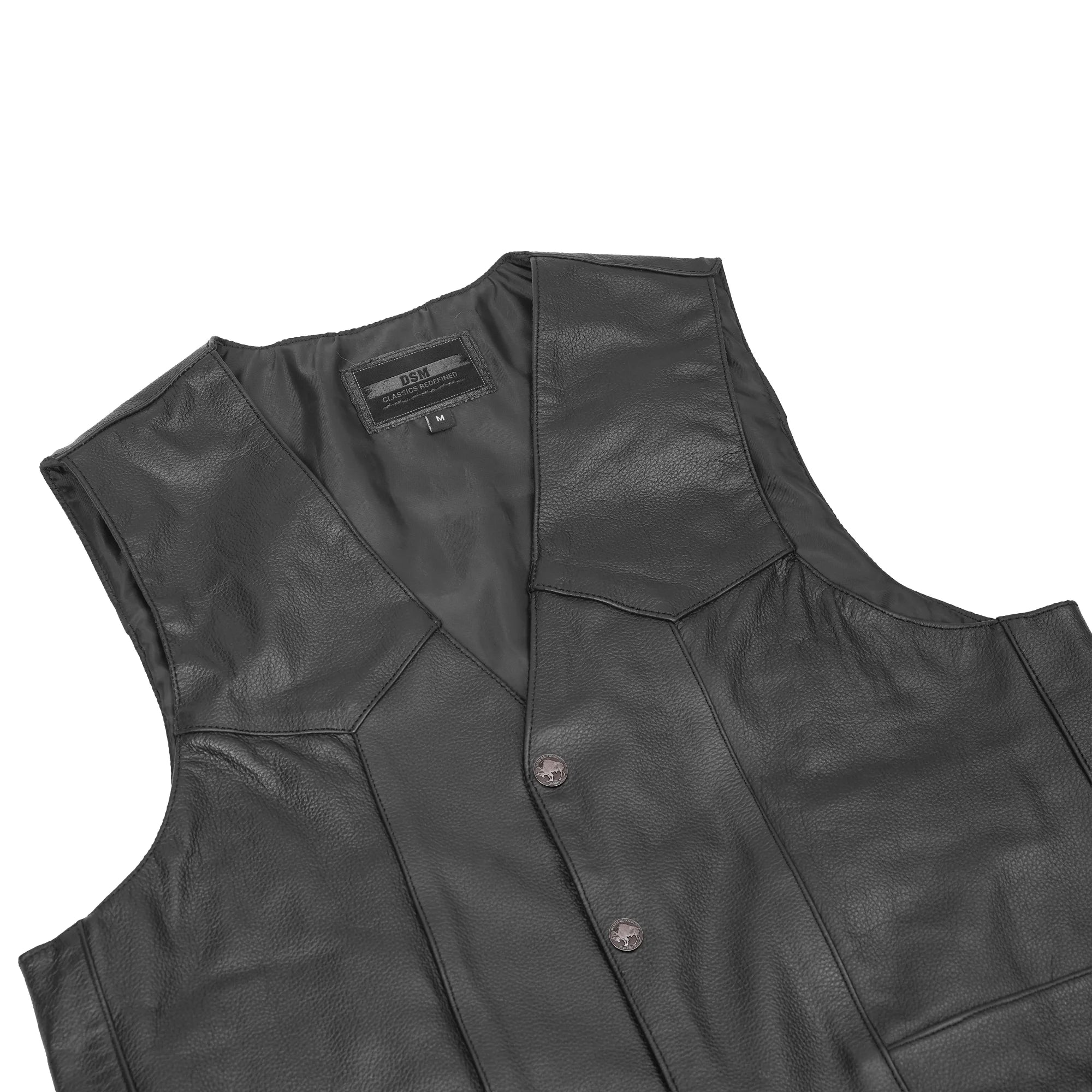 Shadow Men's Motorcycle Leather Vest
