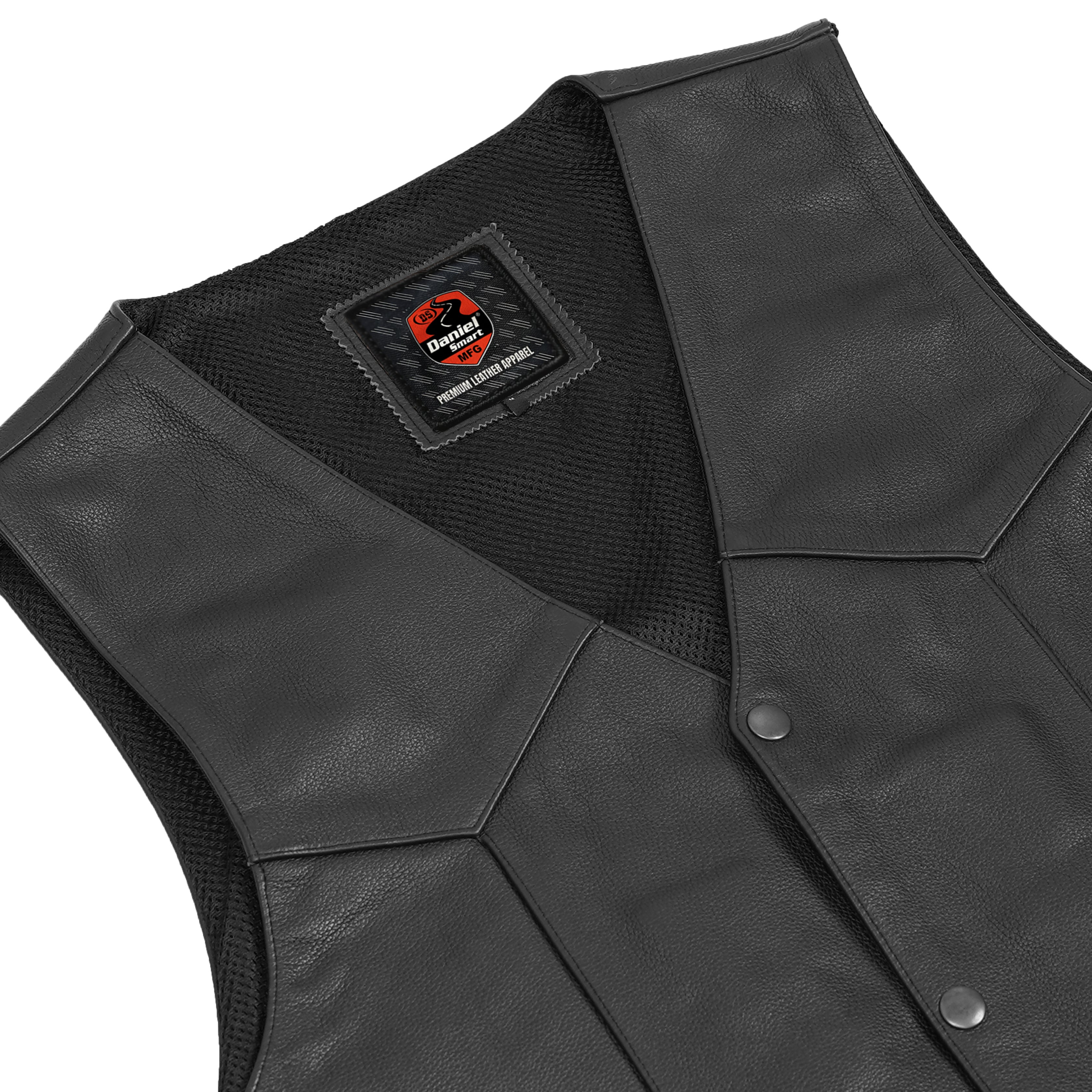Interceptor Men's Motorcycle Leather Vest