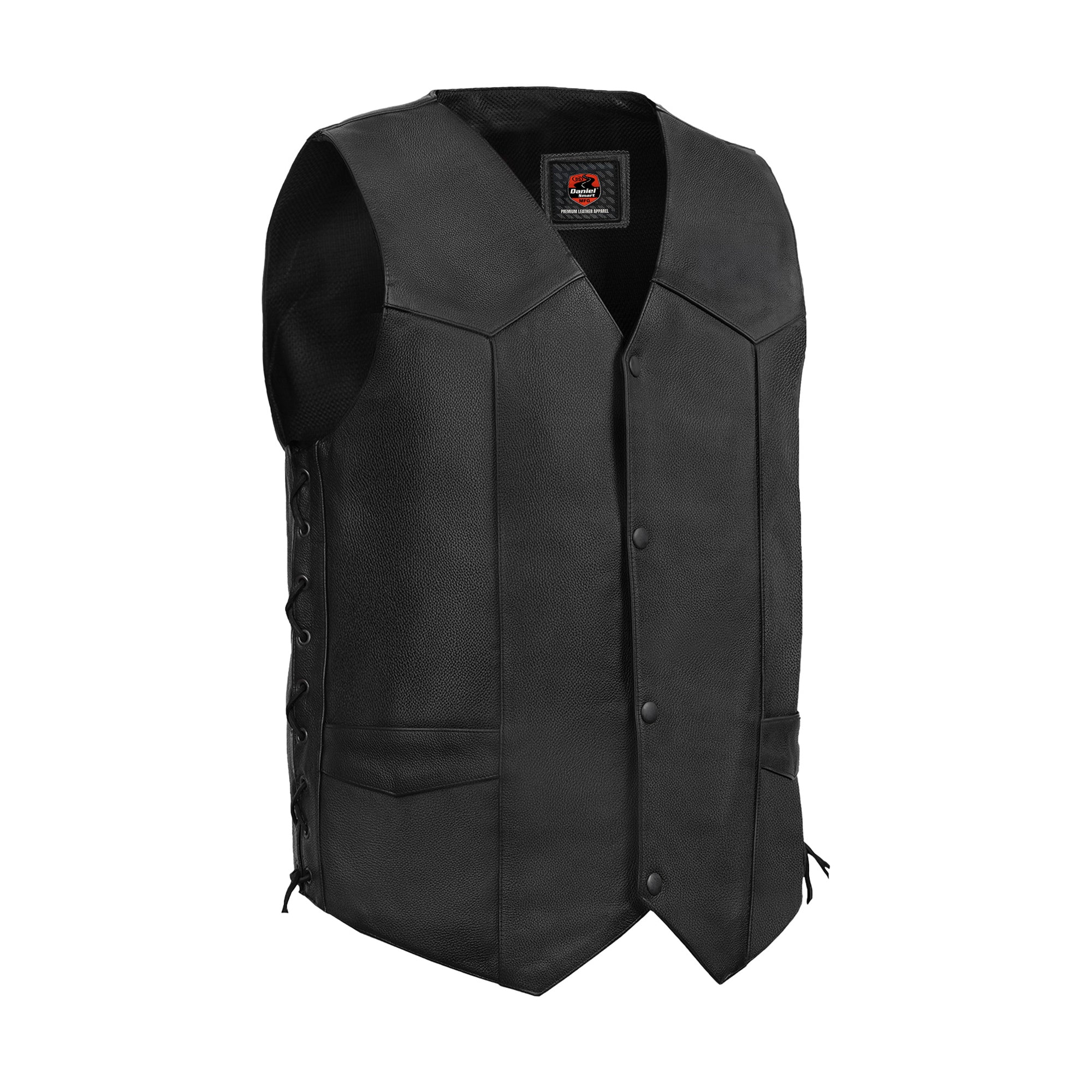 Interceptor Men's Motorcycle Leather Vest