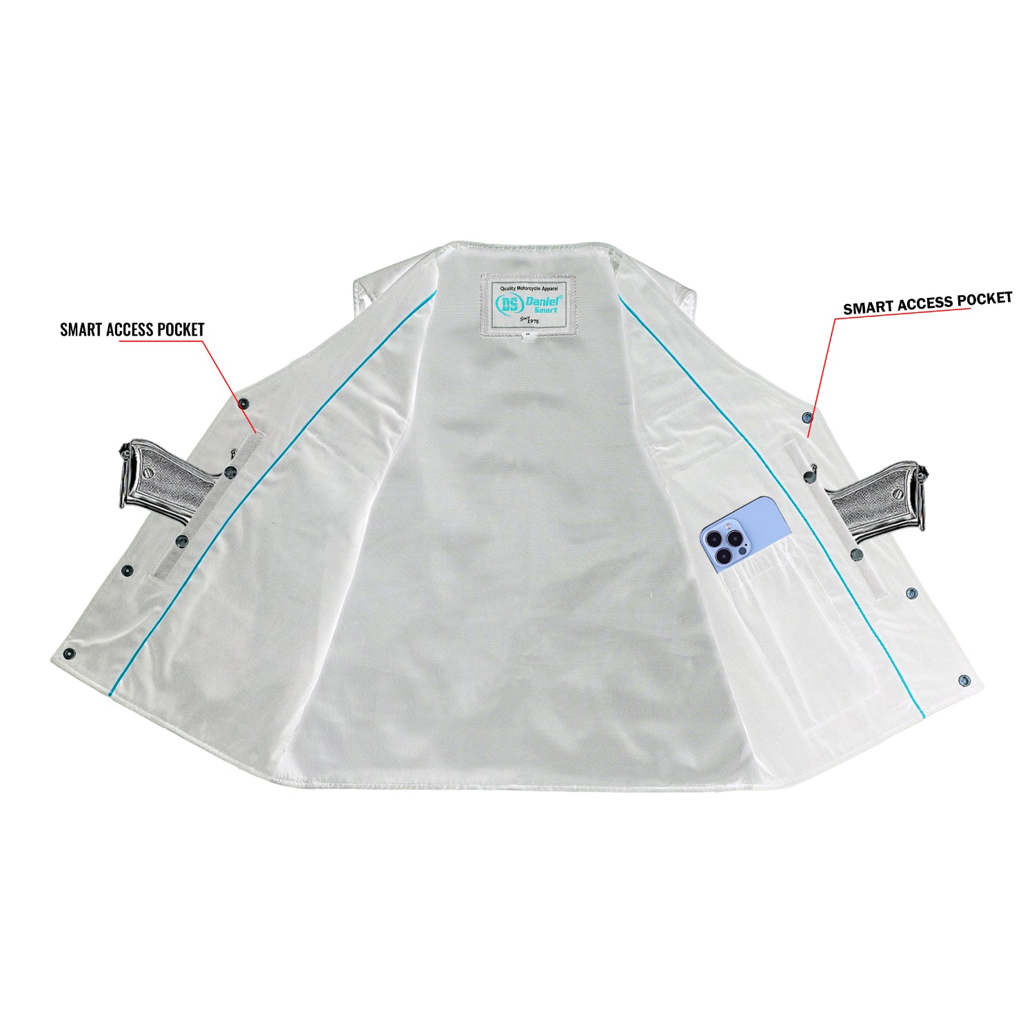 Wyatt Men's Motorcycle Leather Vest