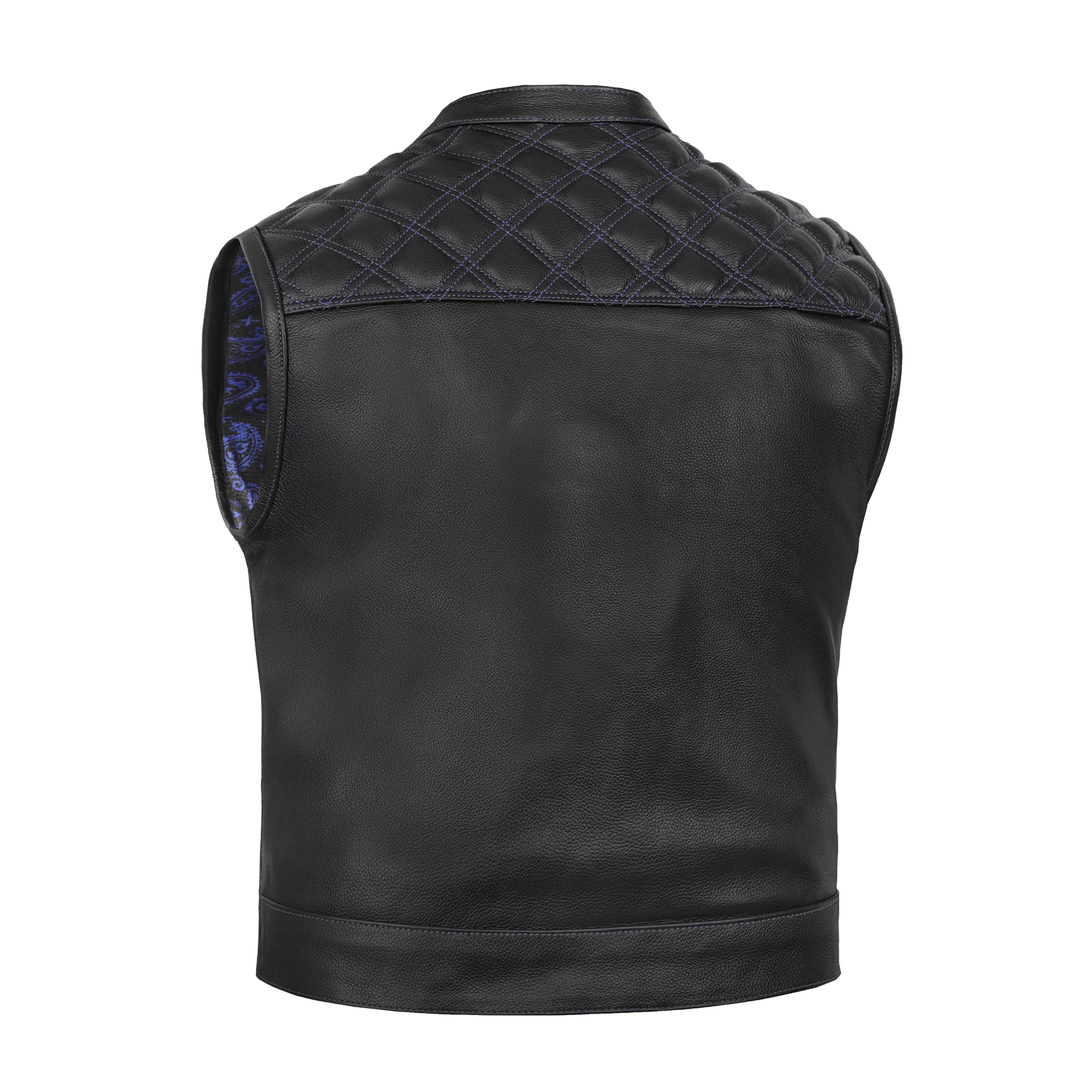 Django - Men’s Low Cut Motorcycle Leather Vest