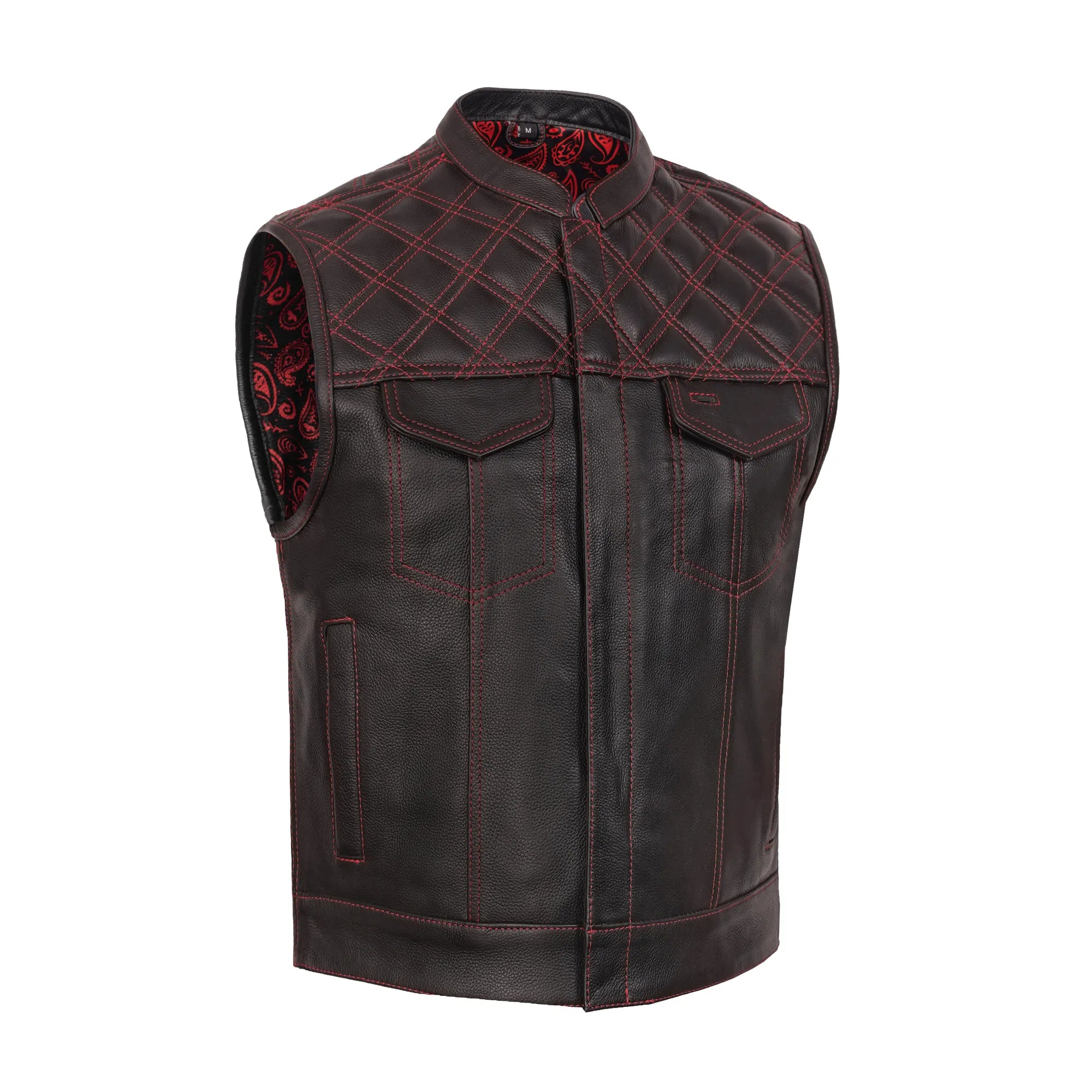 Hellfire - Men's Lowside Style Leather Motorcycle Vest