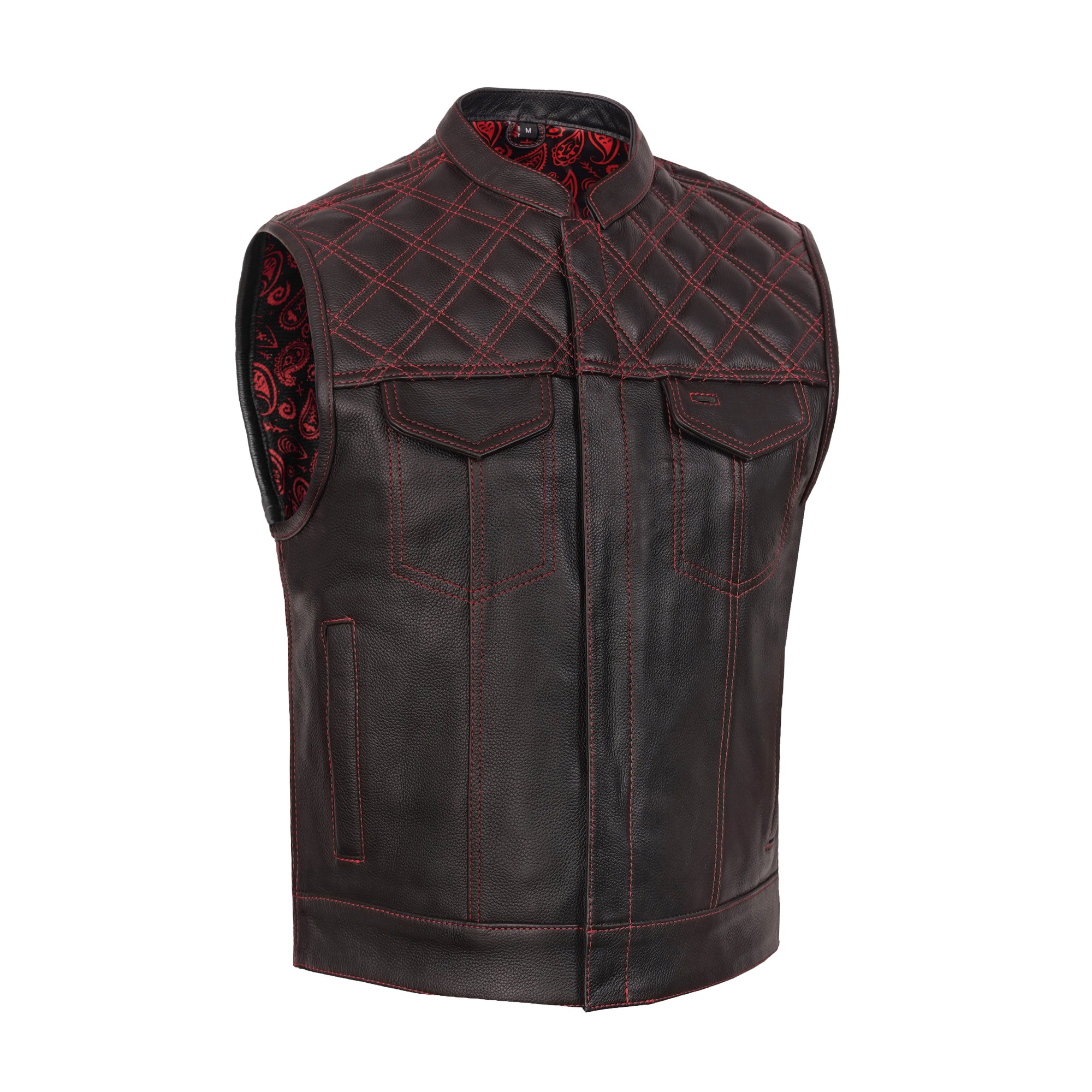 Hellfire - Men's Style Leather Motorcycle Vest