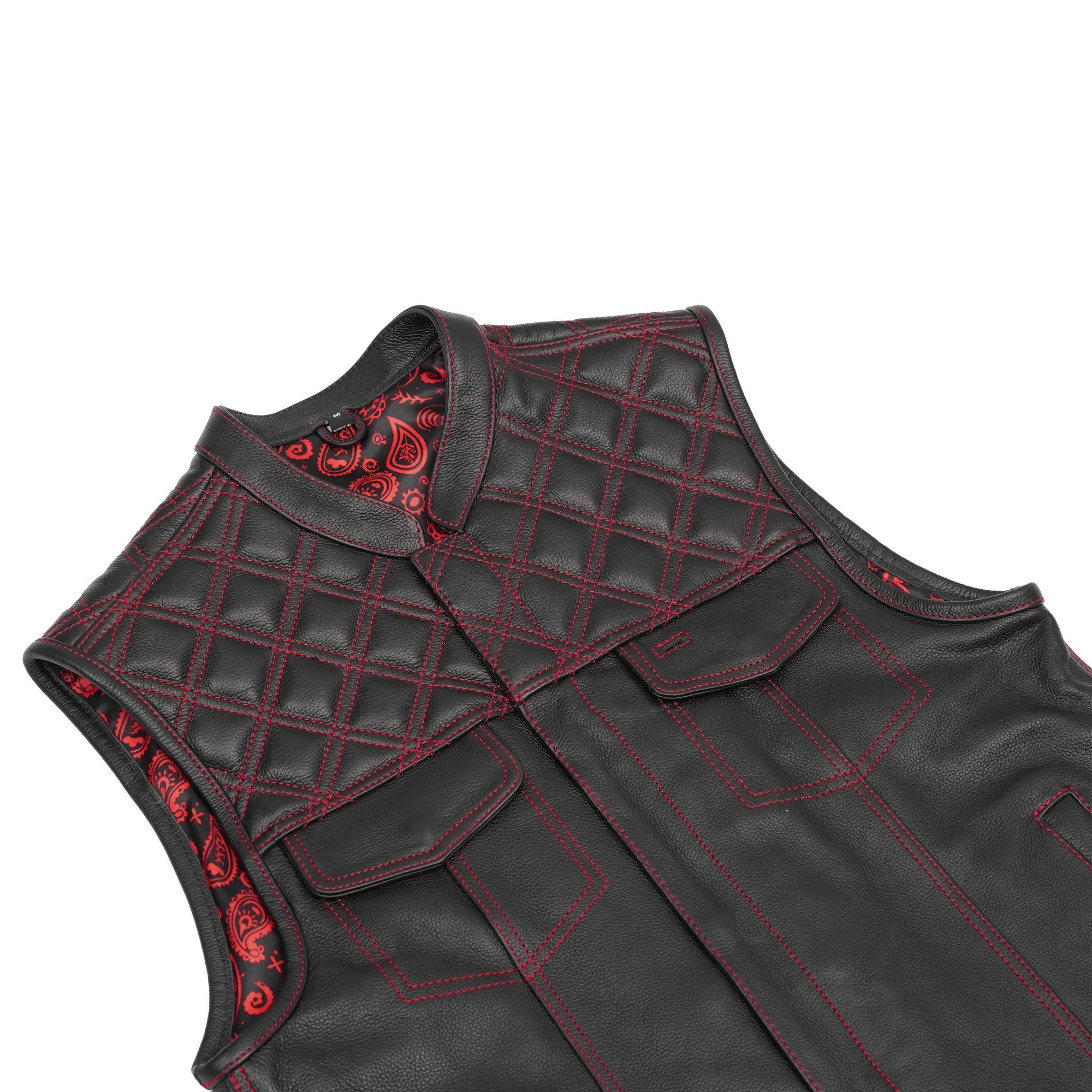 Hellfire - Men's Lowside Style Leather Motorcycle Vest