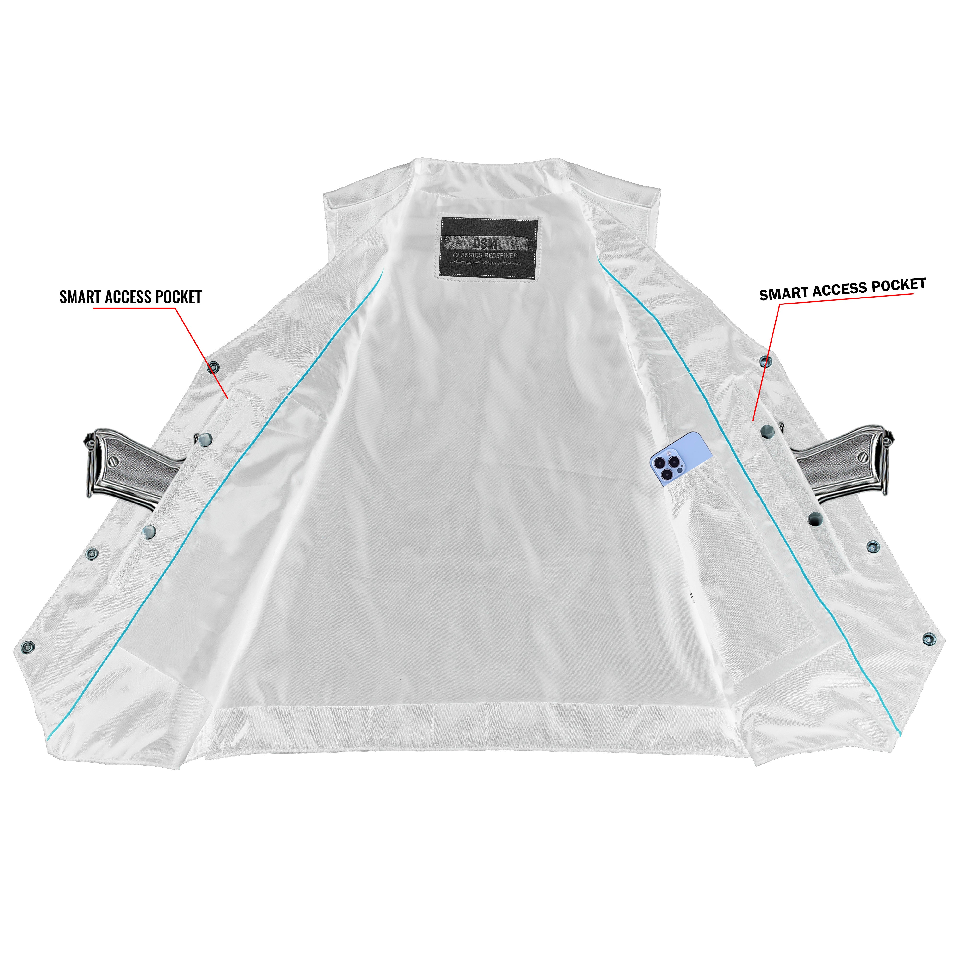 Trinity Men's Motorcycle Leather Vest