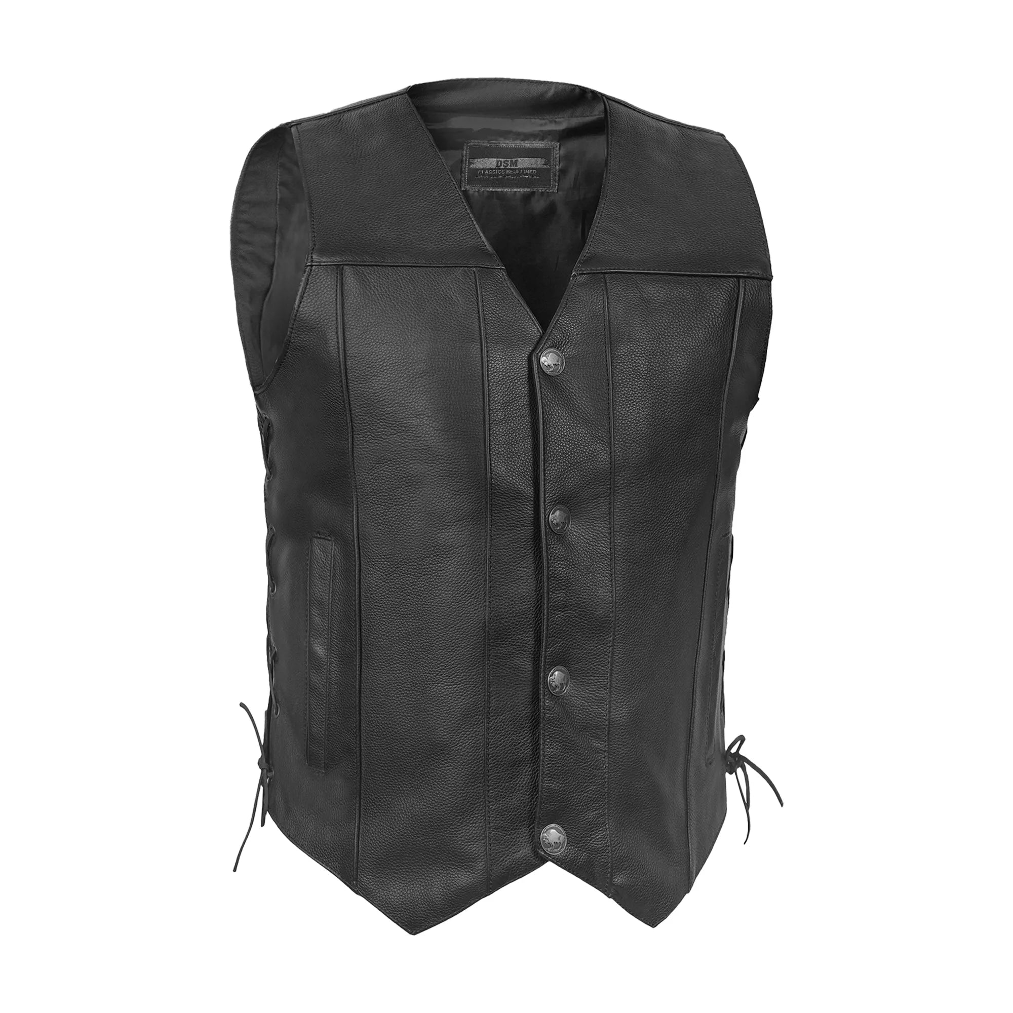 Bullock Men's Motorcycle Leather Vest