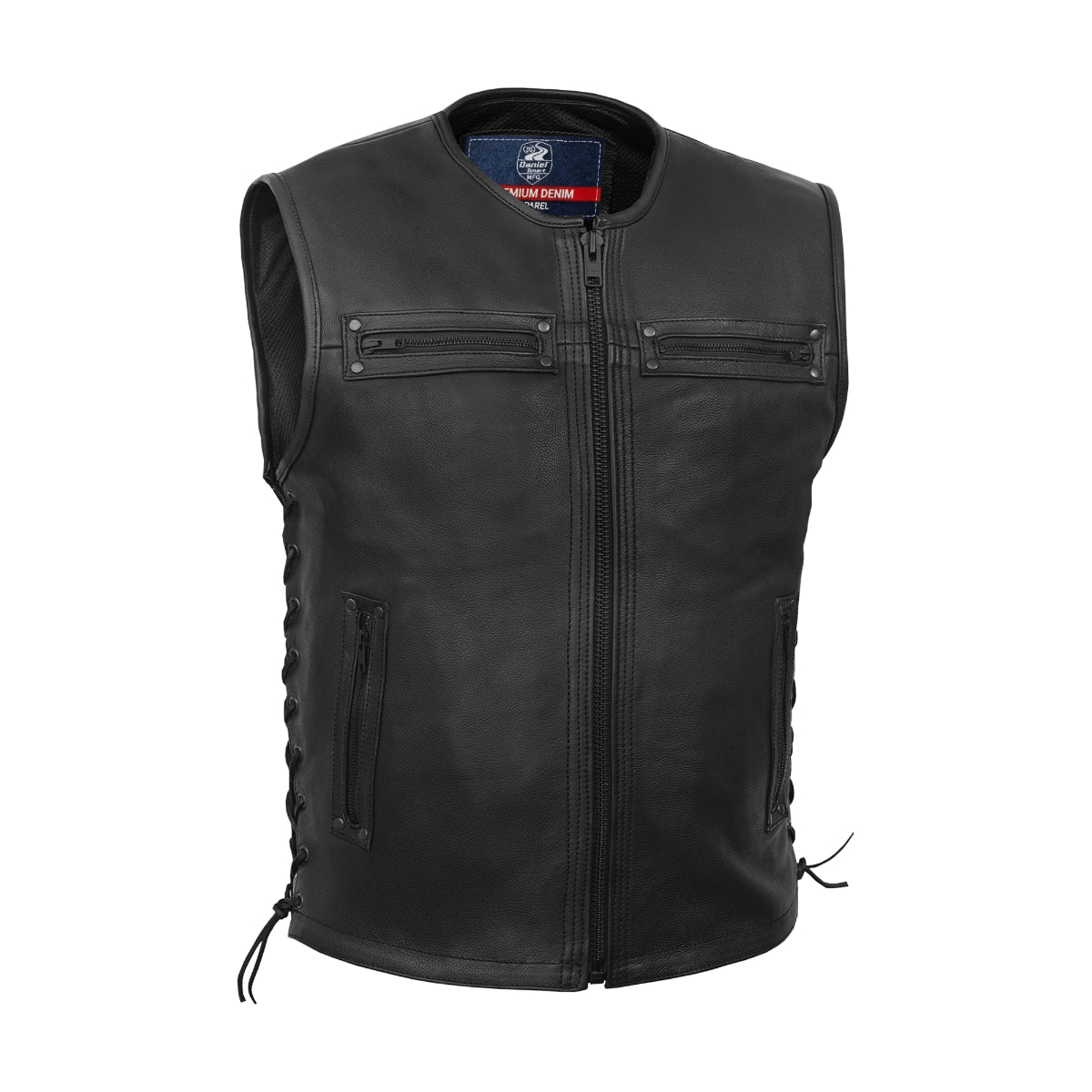 【美品】MARK & LONA　Prince Stud Zip Vest【48】 Merino Wool Full-Zip Ponte Vest | Black Marl – Zip Vests | Wool&Prince
