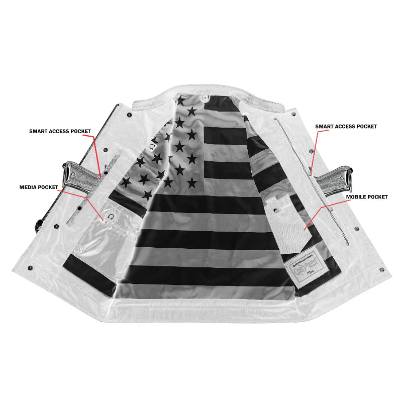 Valor Men's Motorcycle Leather Vest