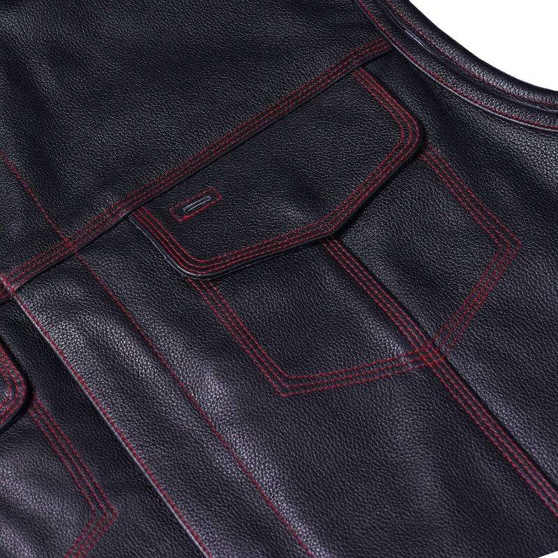 Valor Men's Motorcycle Leather Vest