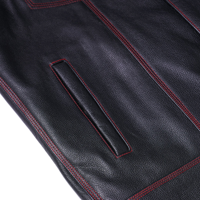 Valor Men's Motorcycle Leather Vest