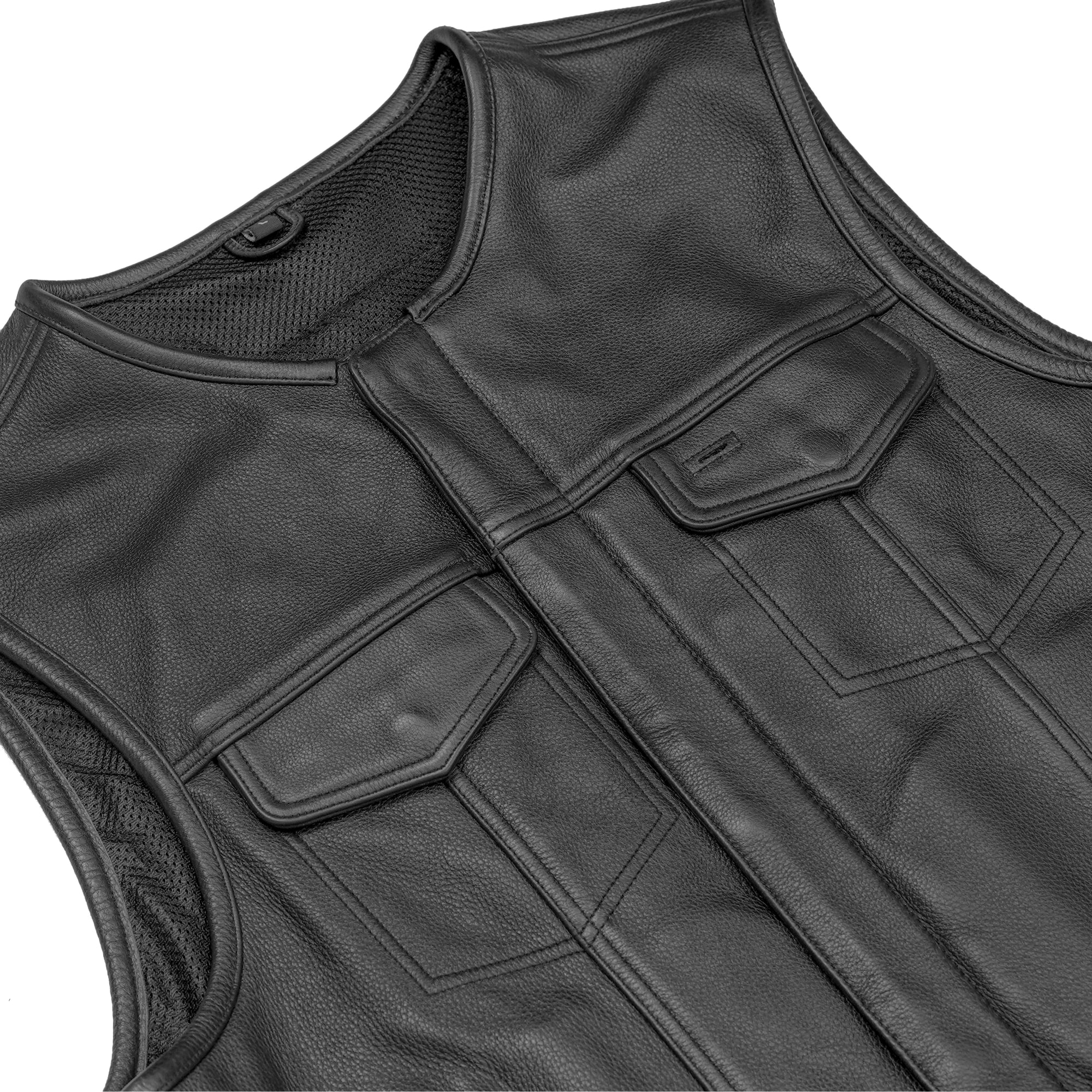 Maddox - Men's Lowside Leather Motorcycle Vest