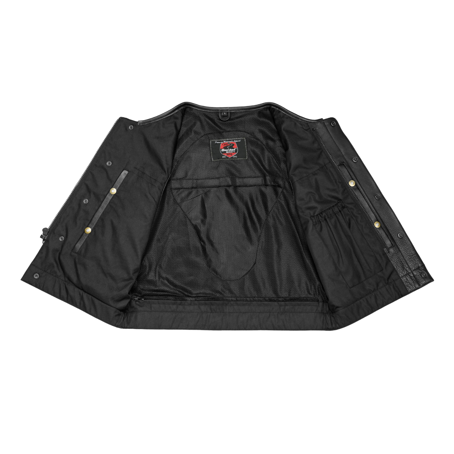 Drop Zone Men's Leather Motorcycle Vest