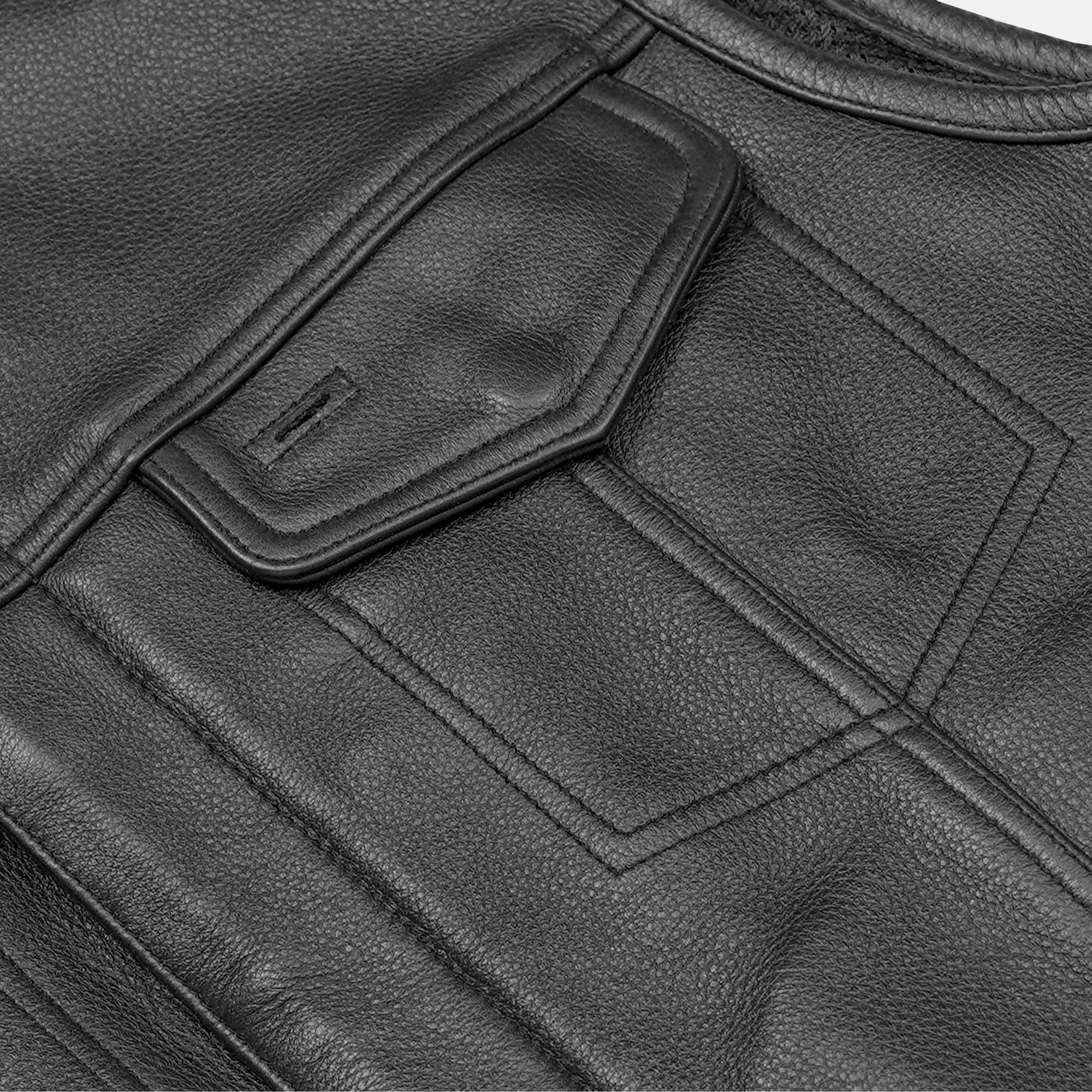 Maddox - Men's Lowside Leather Motorcycle Vest