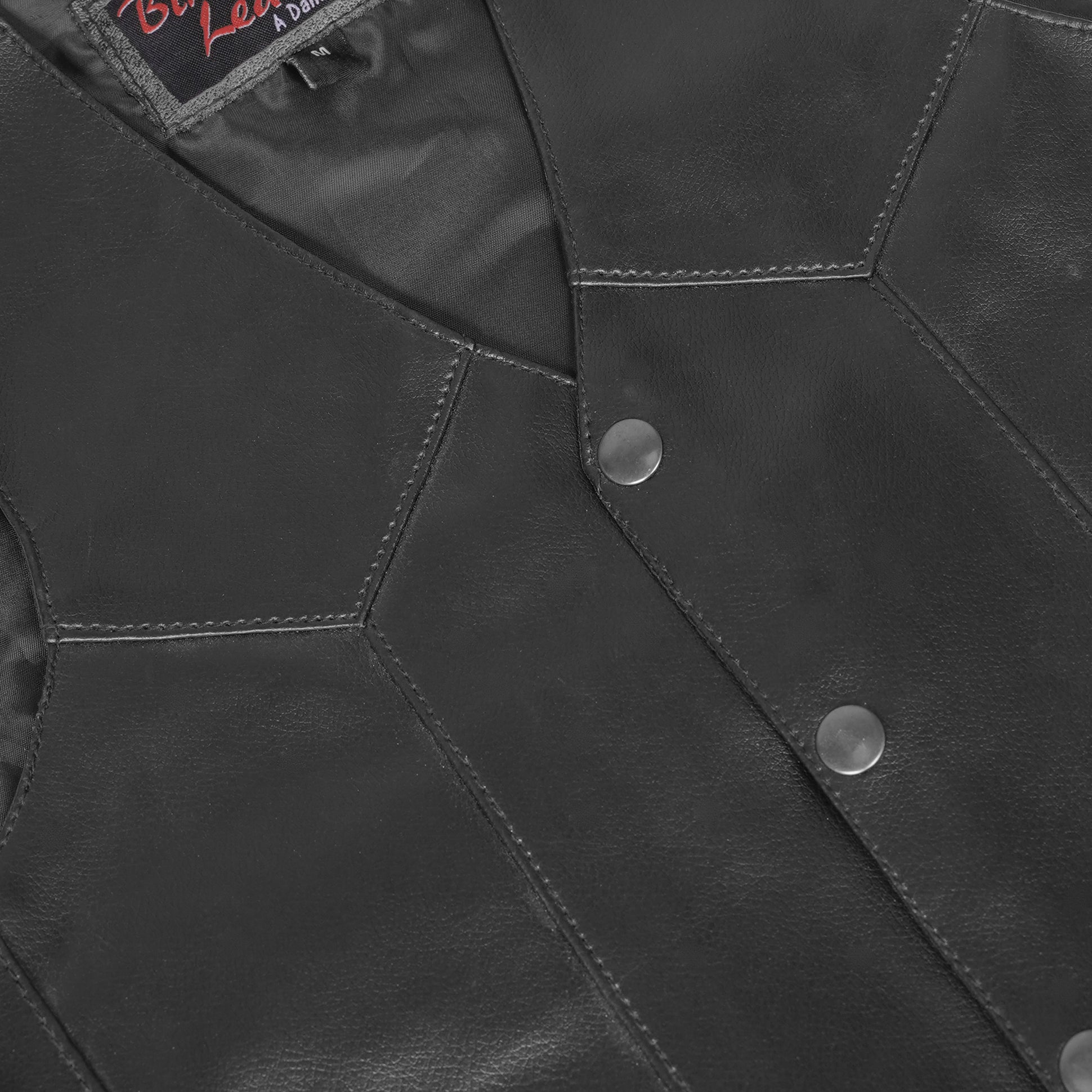 Kids Leather Traditional Style Plain Side Vest