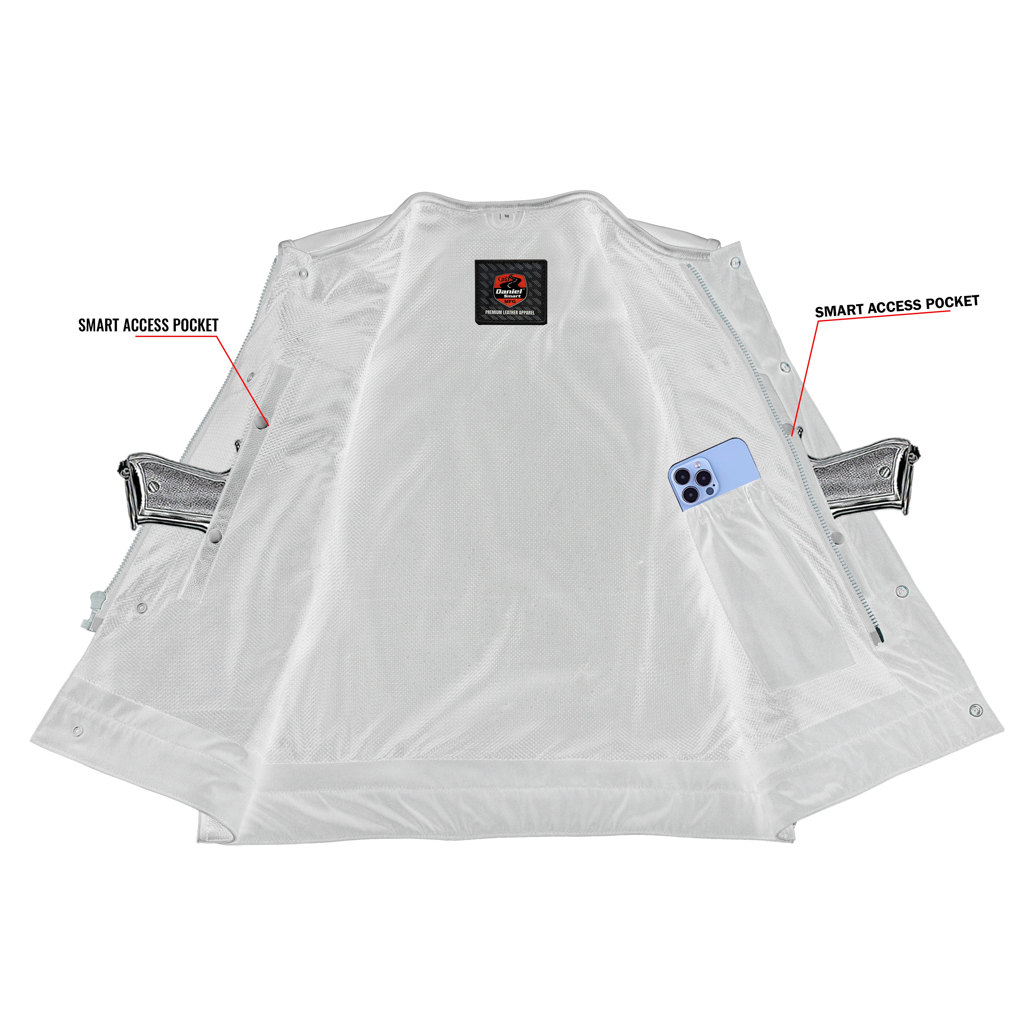 Blackbird™ Perforated Men's Motorcycle Leather Vest