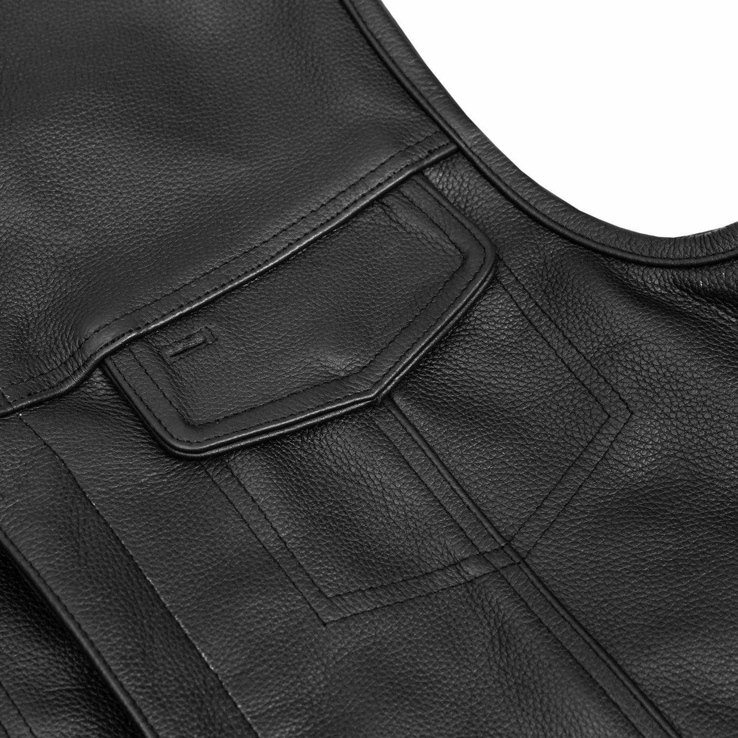 Sideon Men's Motorcycle Leather Vest