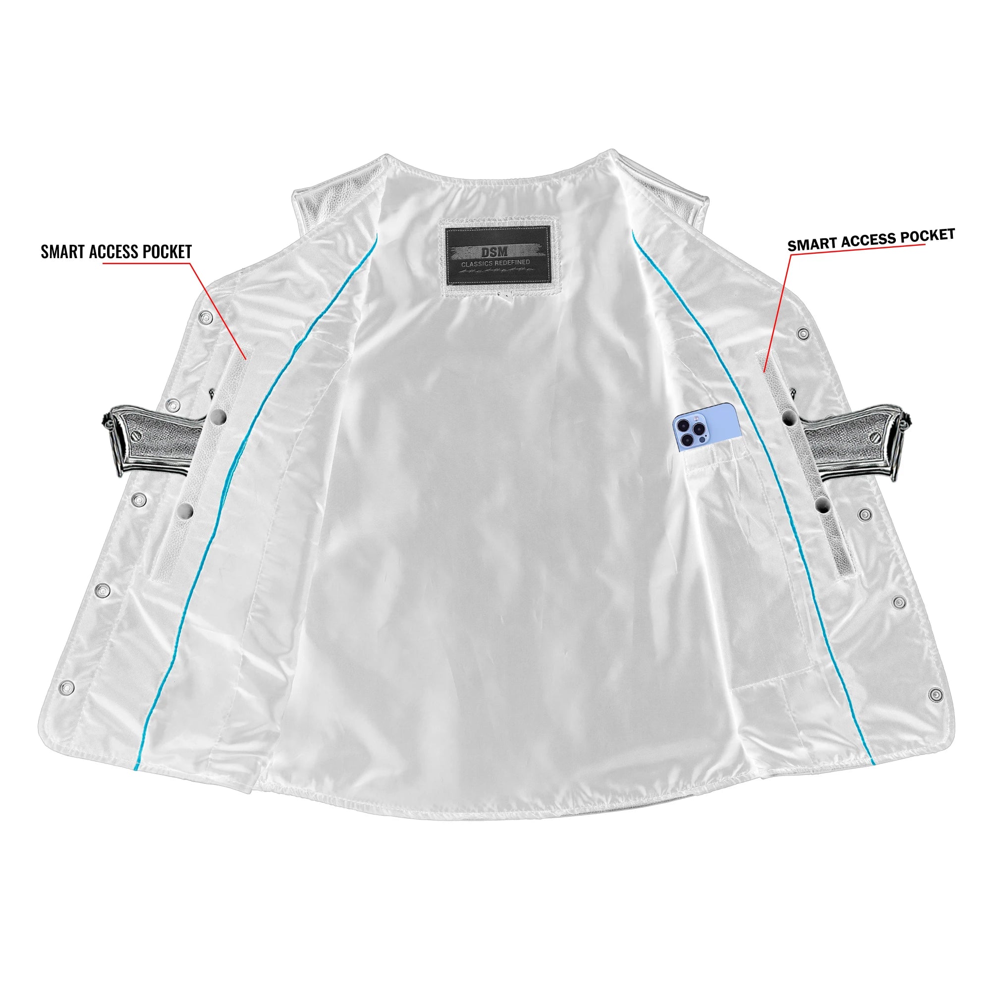 Glide™ Women's Leather Motorcycle Vest