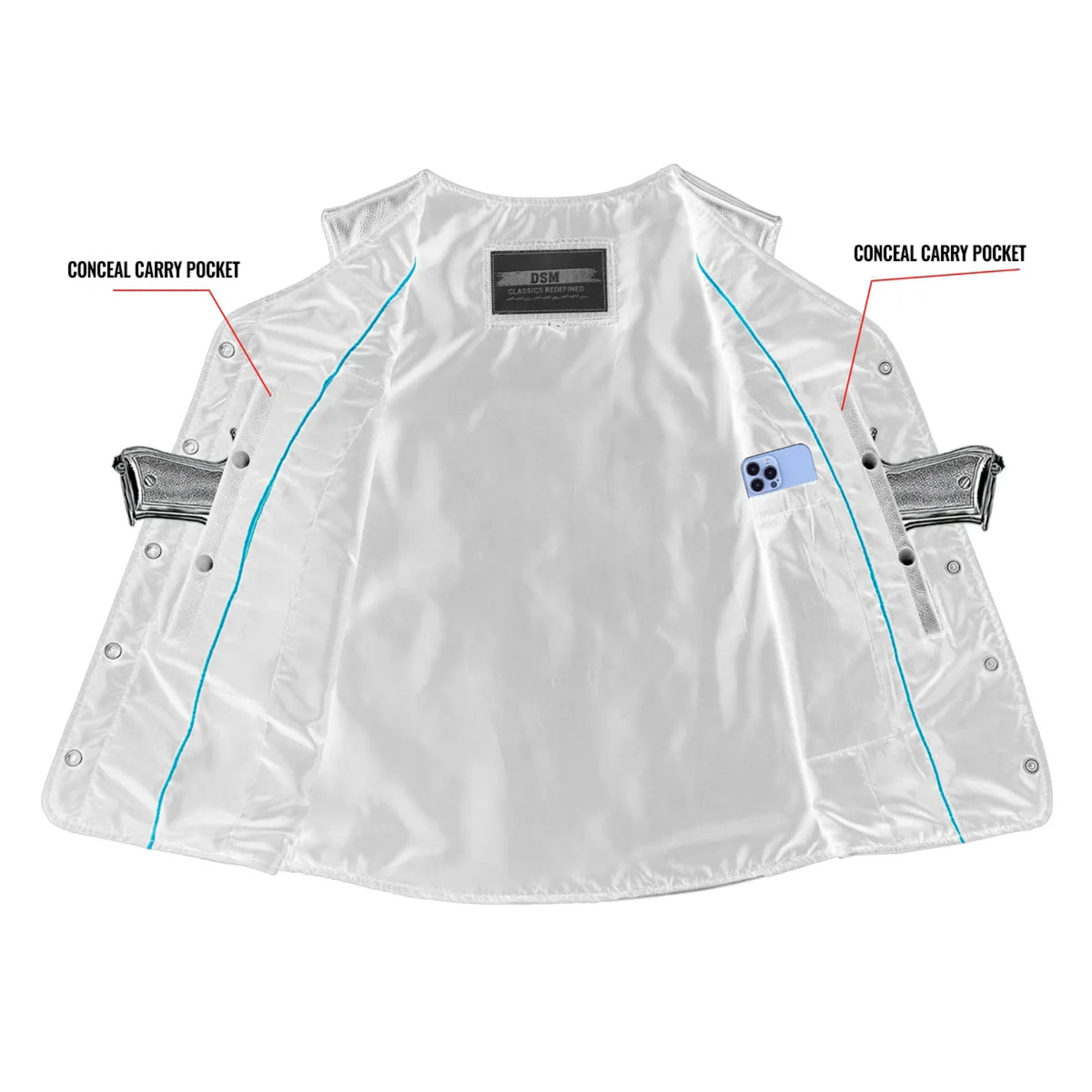 Glide™ Women's Leather Motorcycle Vest