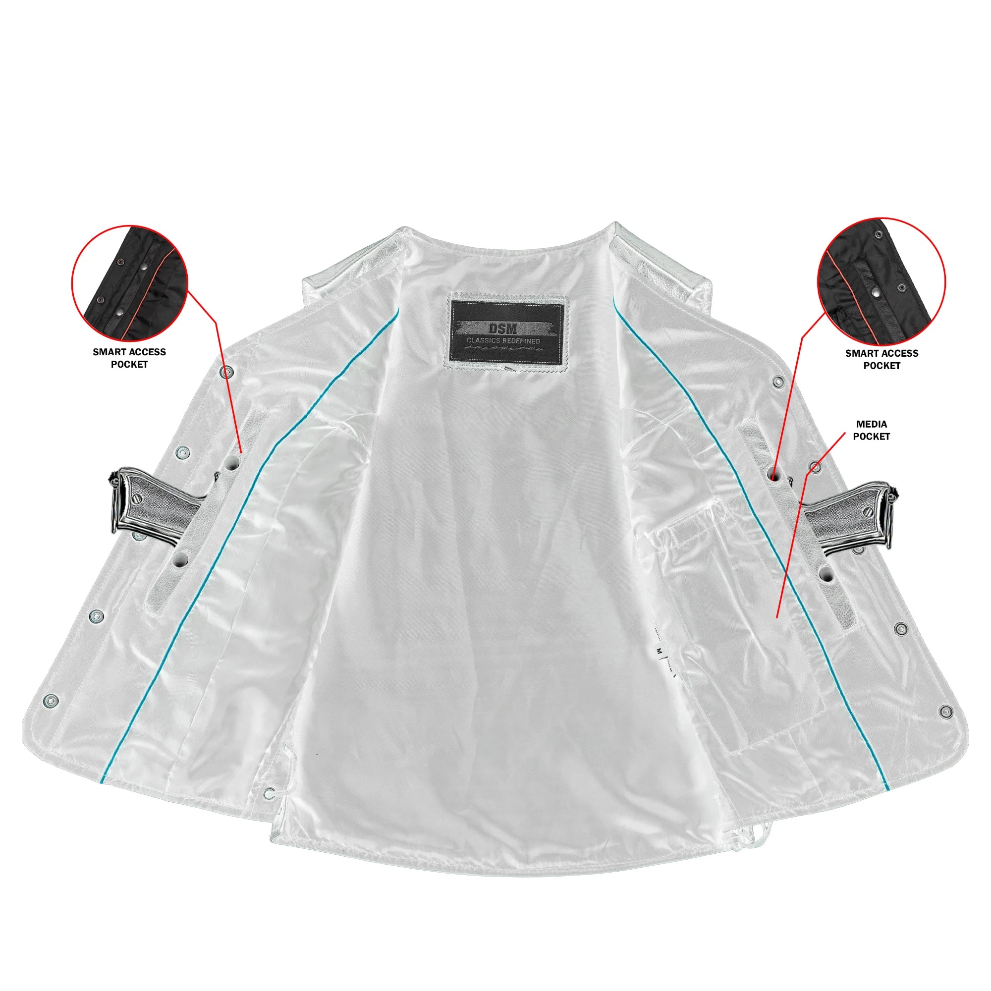Lacera™ Women's Leather Motorcycle Vest
