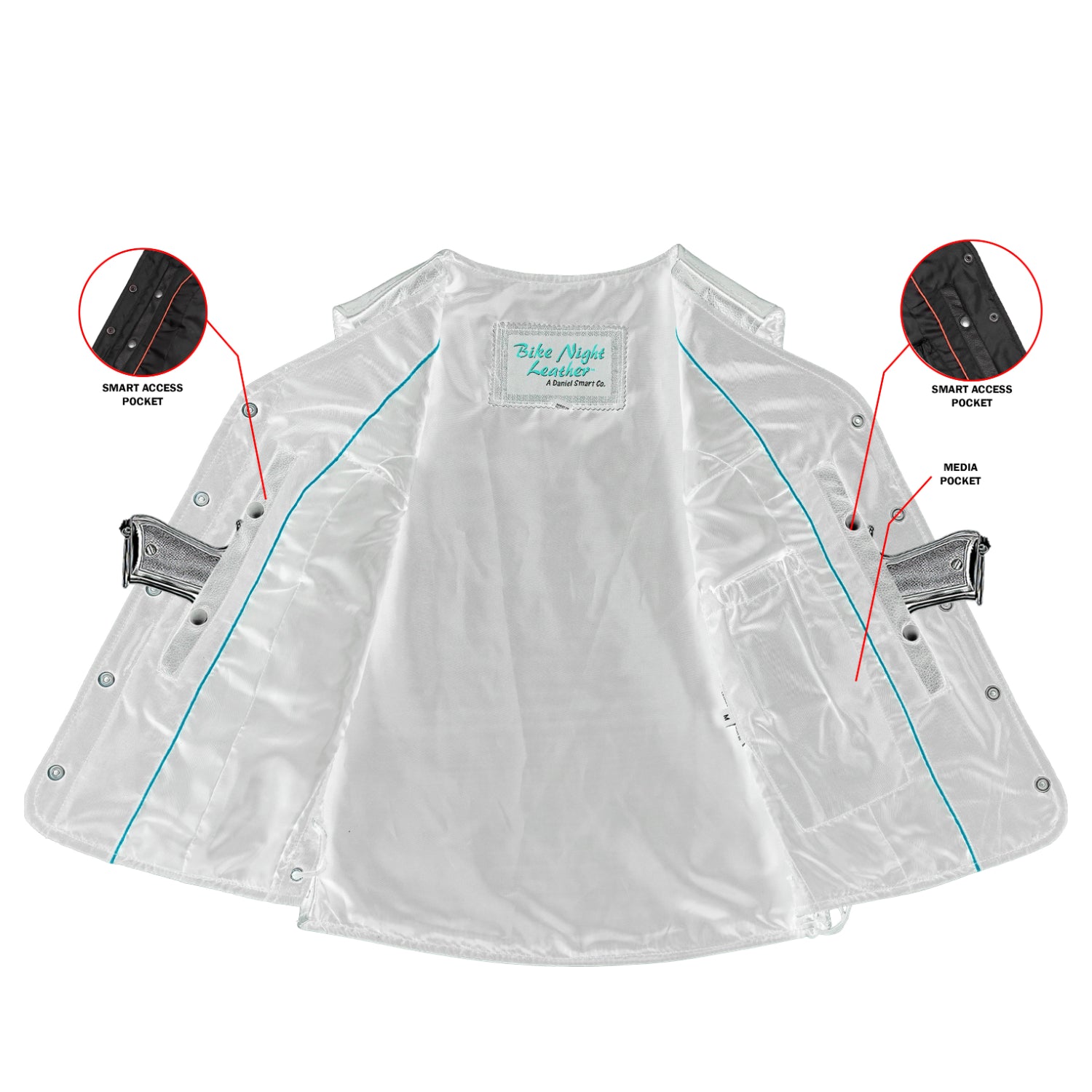 Lacera Women's Leather Motorcycle Vest