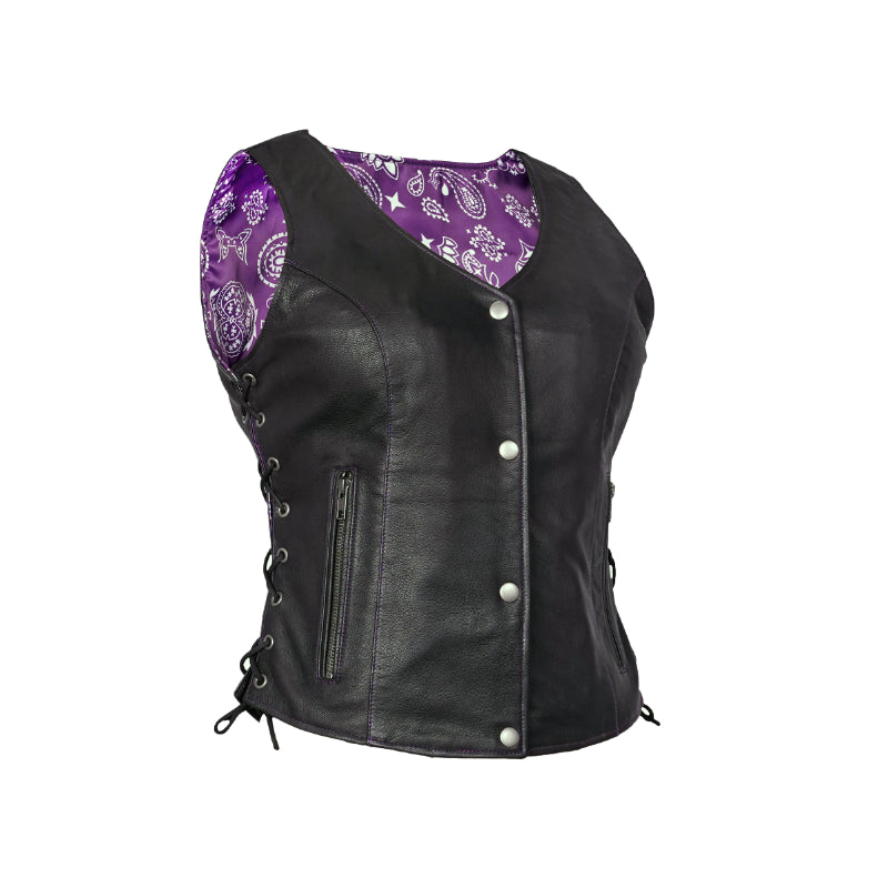 Miss Miles™ Women's Leather Motorcycle Vest