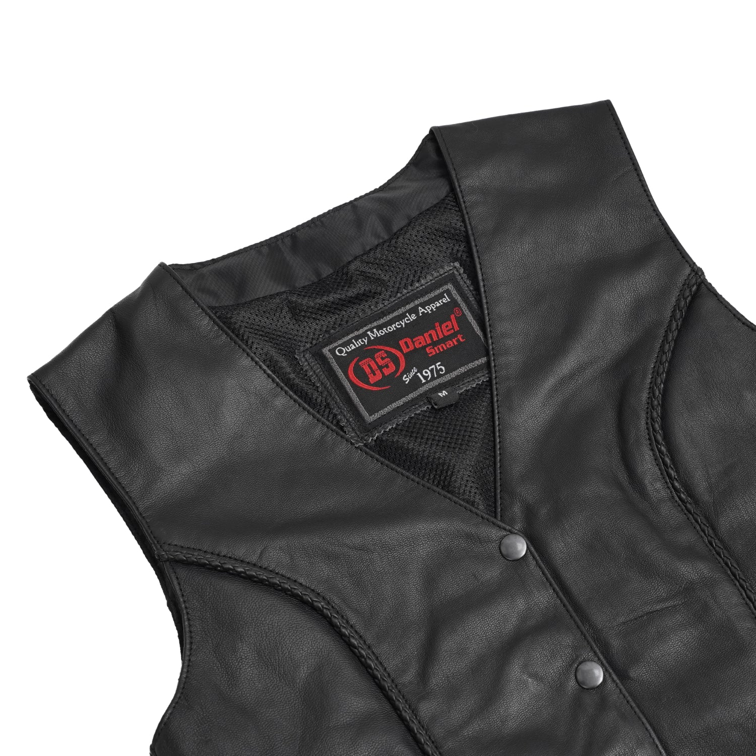 Braid Women's Leather Motorcycle Vest